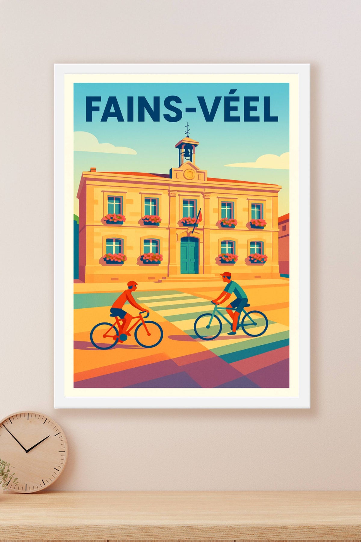 Affiche de Fains-Véel - Charme et douceur de vivre à vélo