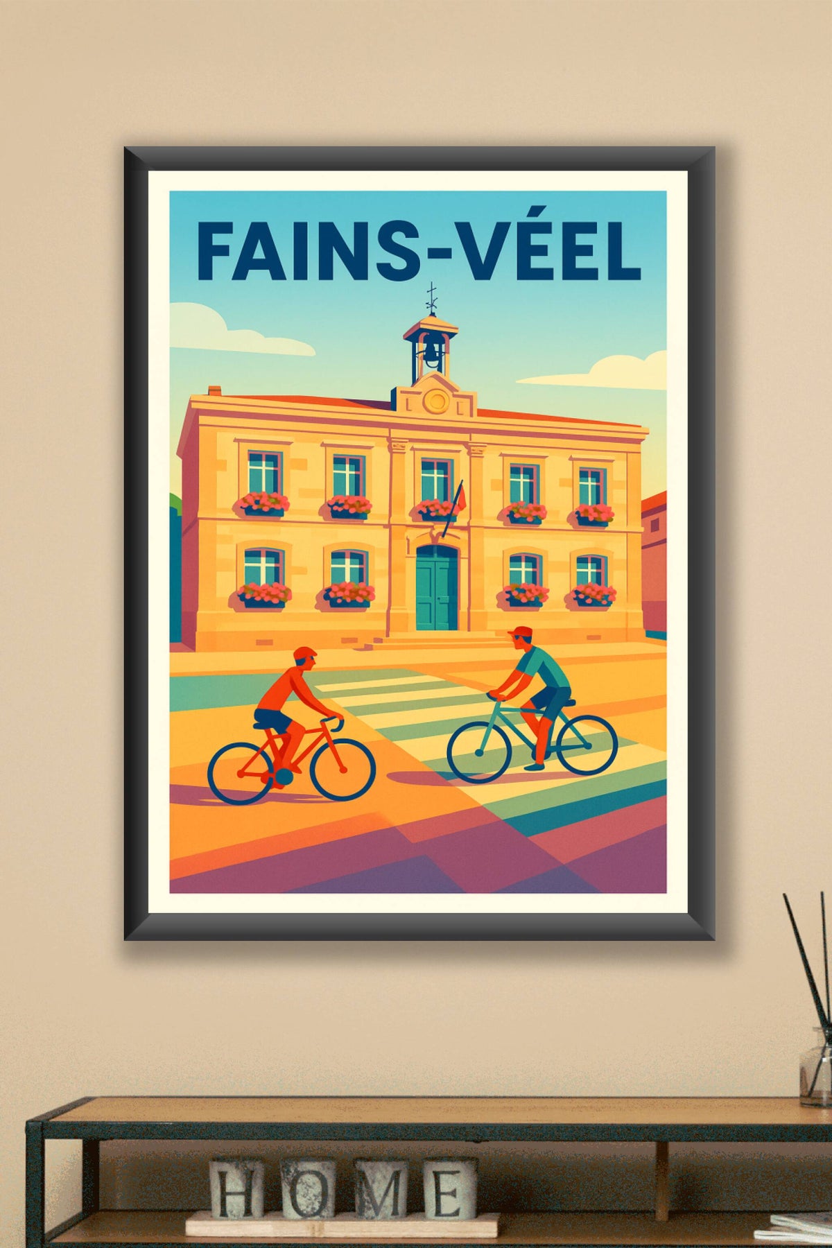Affiche de Fains-Véel - Charme et douceur de vivre à vélo