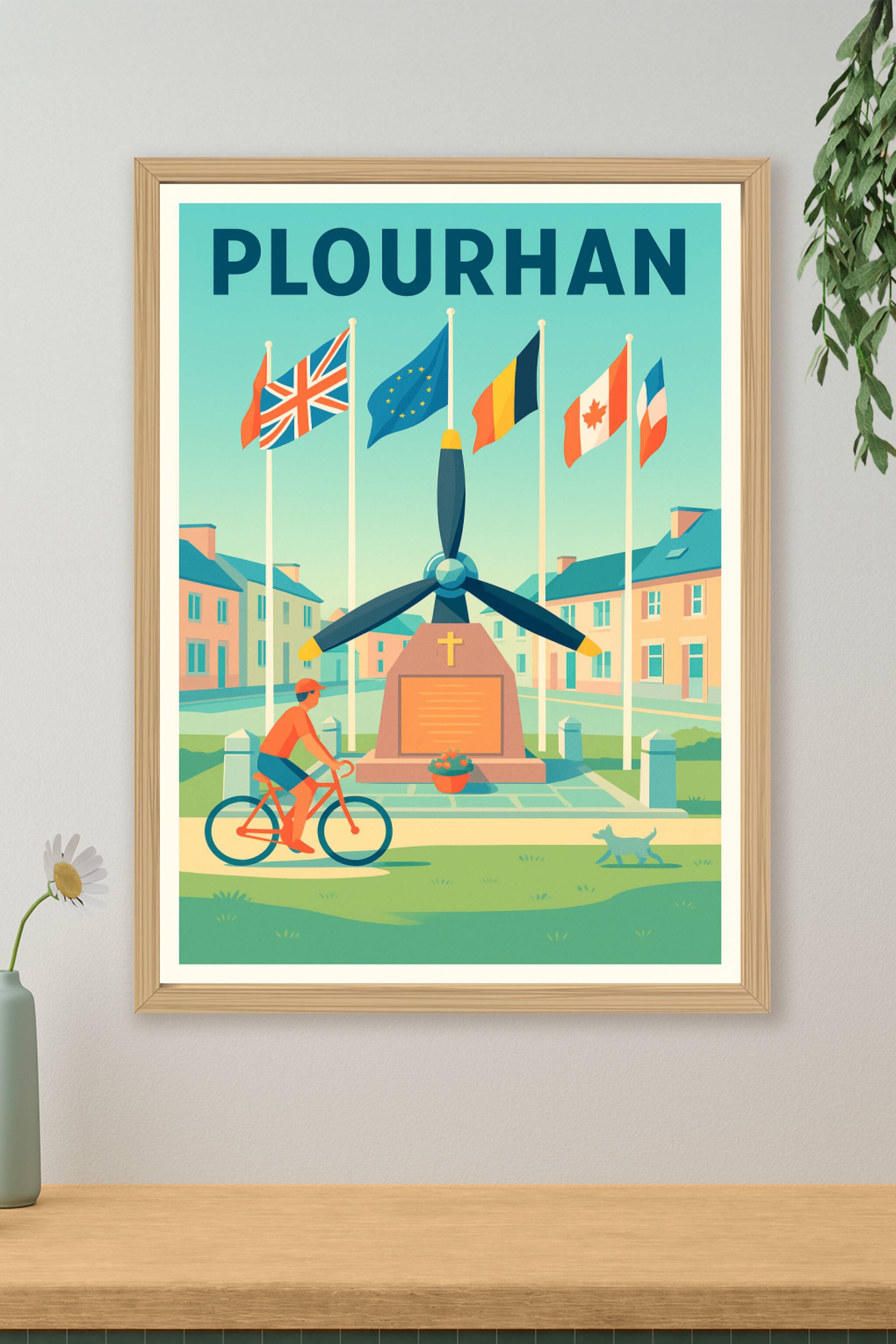 Affiche de Plourhan - Souvenir et Sérénité à Vélo