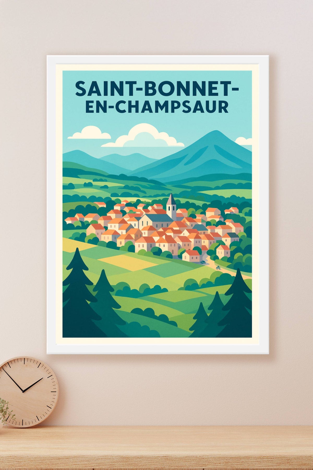 Affiche de Saint-Bonnet-en-Champsaur - Un havre de paix entre montagne et campagne