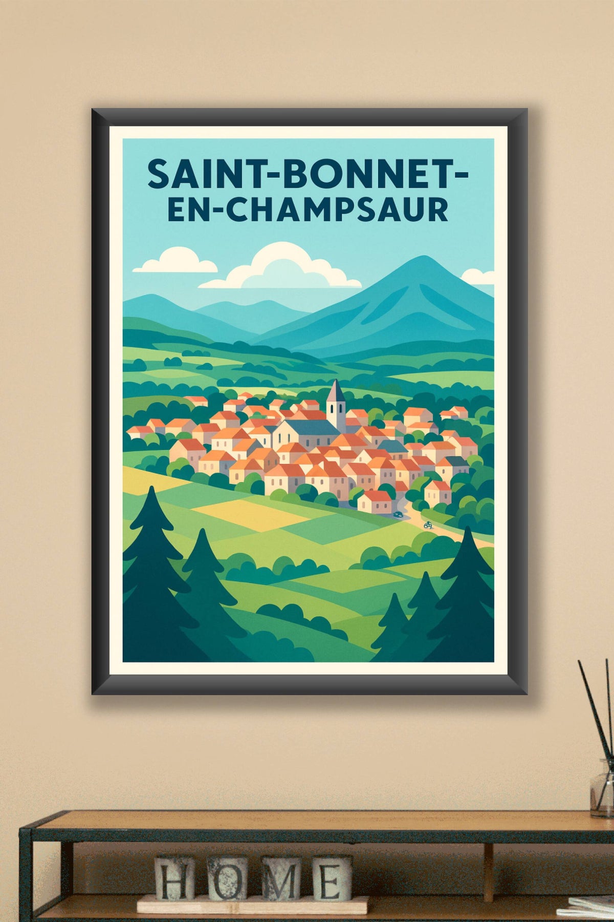 Affiche de Saint-Bonnet-en-Champsaur - Un havre de paix entre montagne et campagne