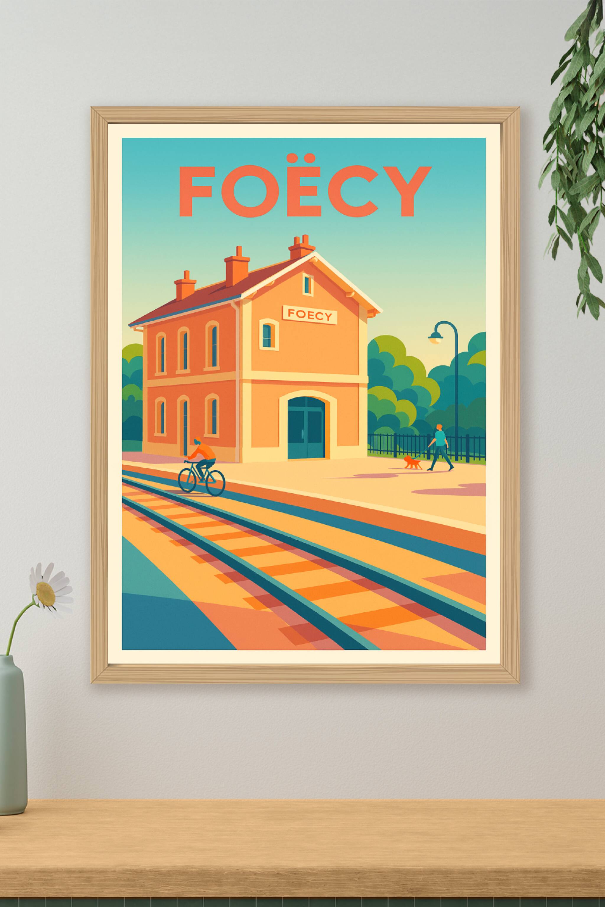 Affiche de Foëcy - L'élégance tranquille d'une station paisible