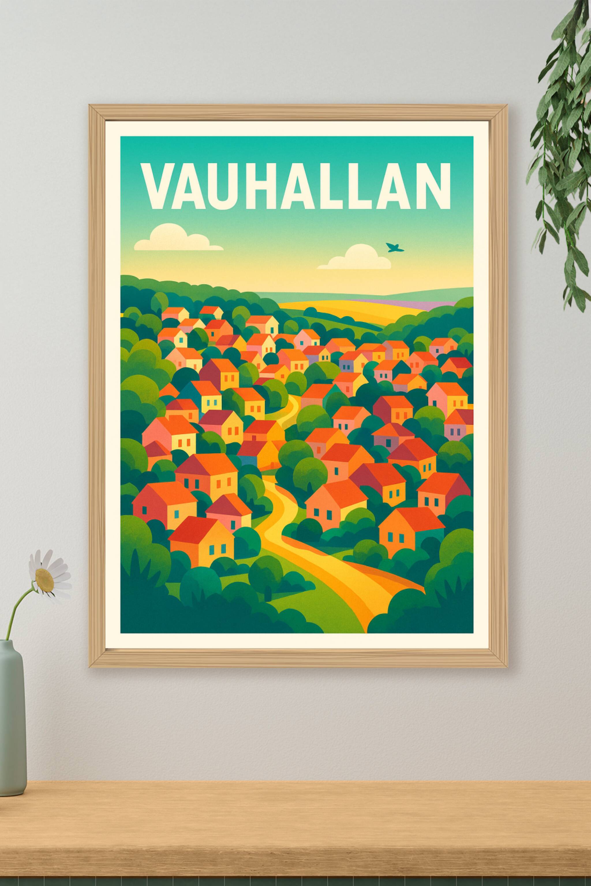 Affiche de Vauhallan - Charmant village aux couleurs chaleureuses