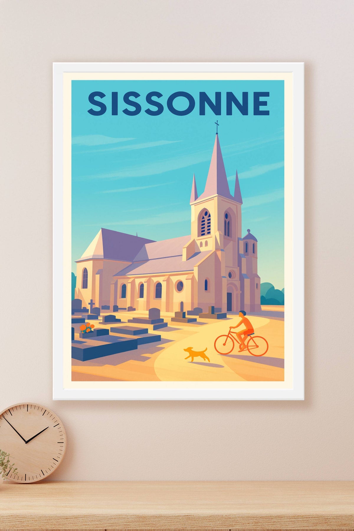 Affiche de Sissonne - L'église au charme paisible