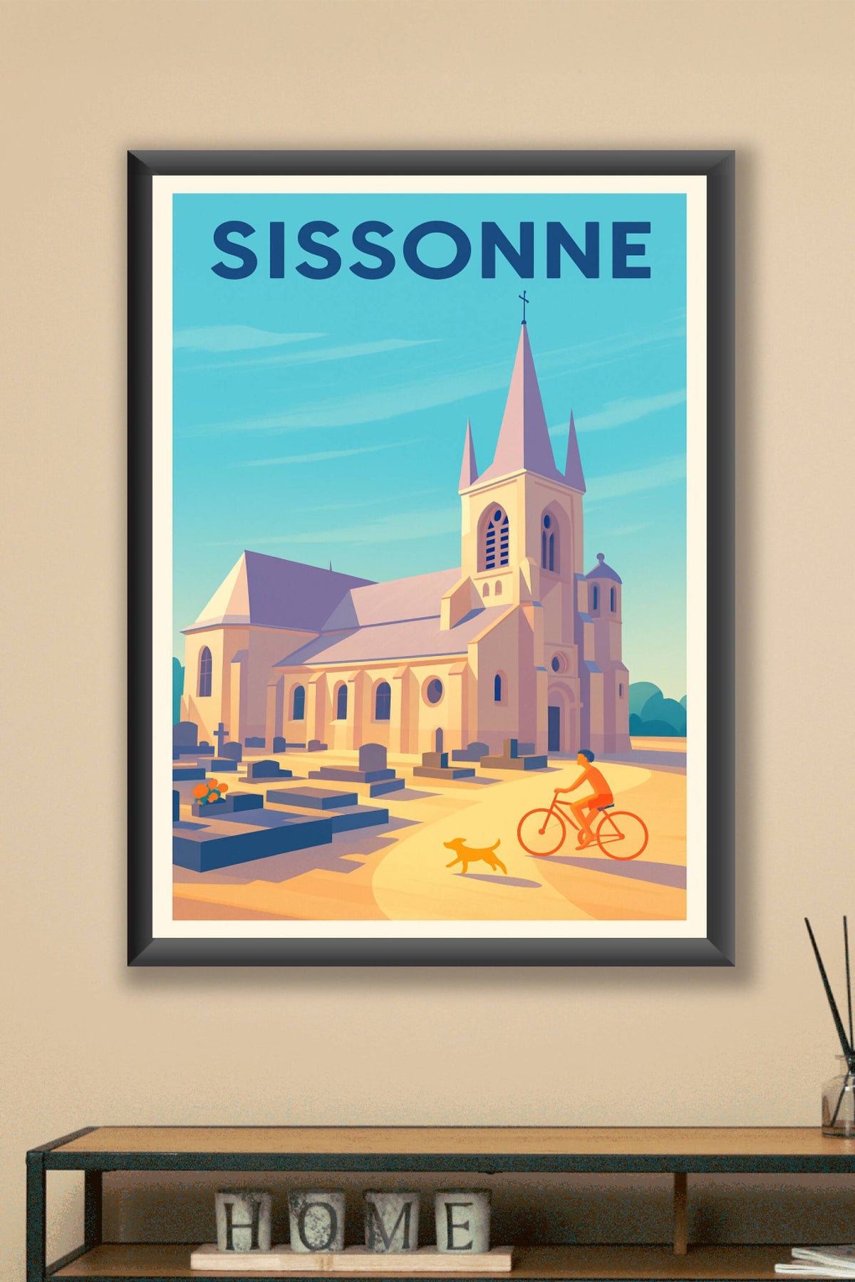 Affiche de Sissonne - L'église au charme paisible