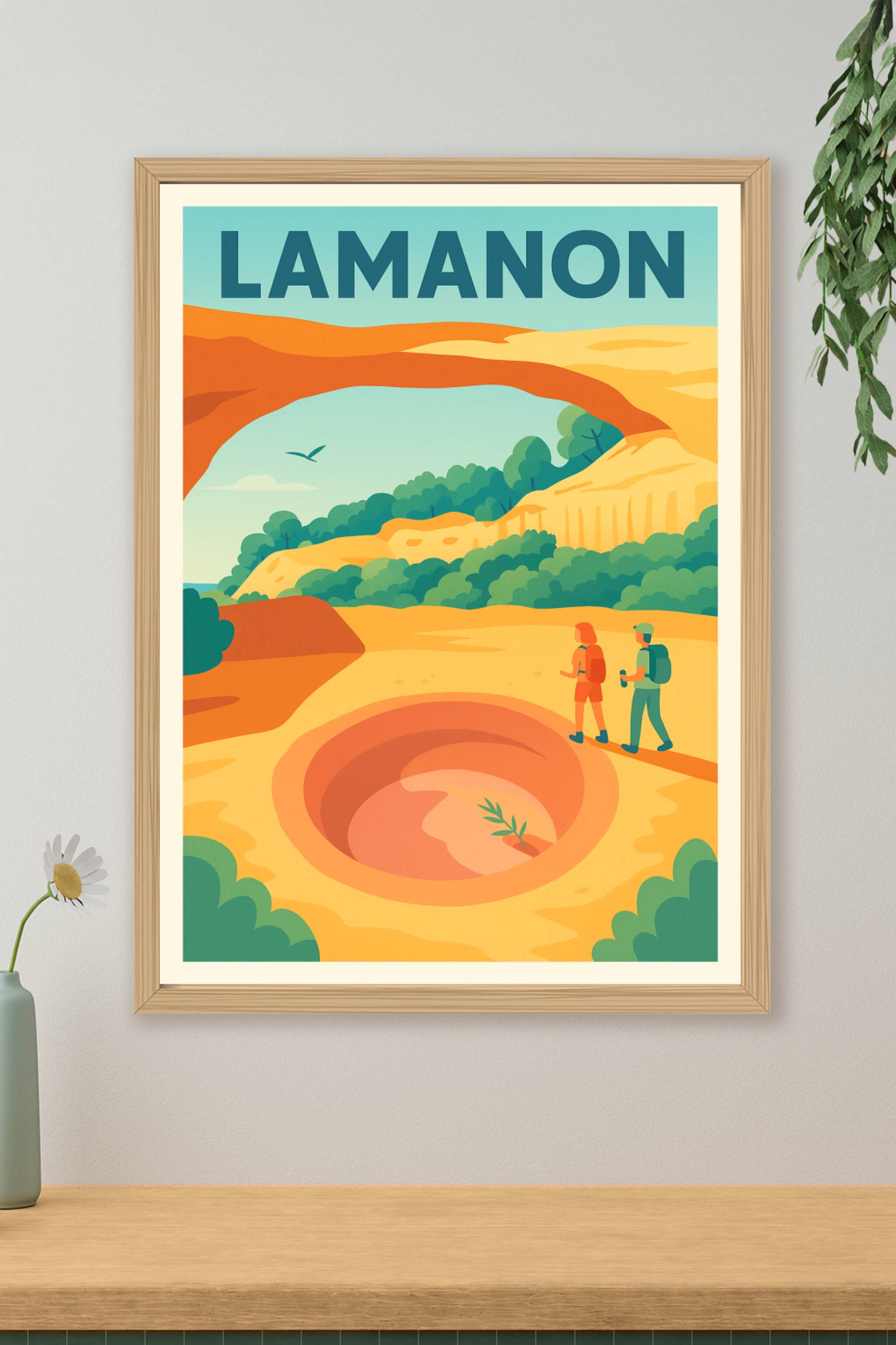 Affiche de Lamanon - Exploration des paysages naturels