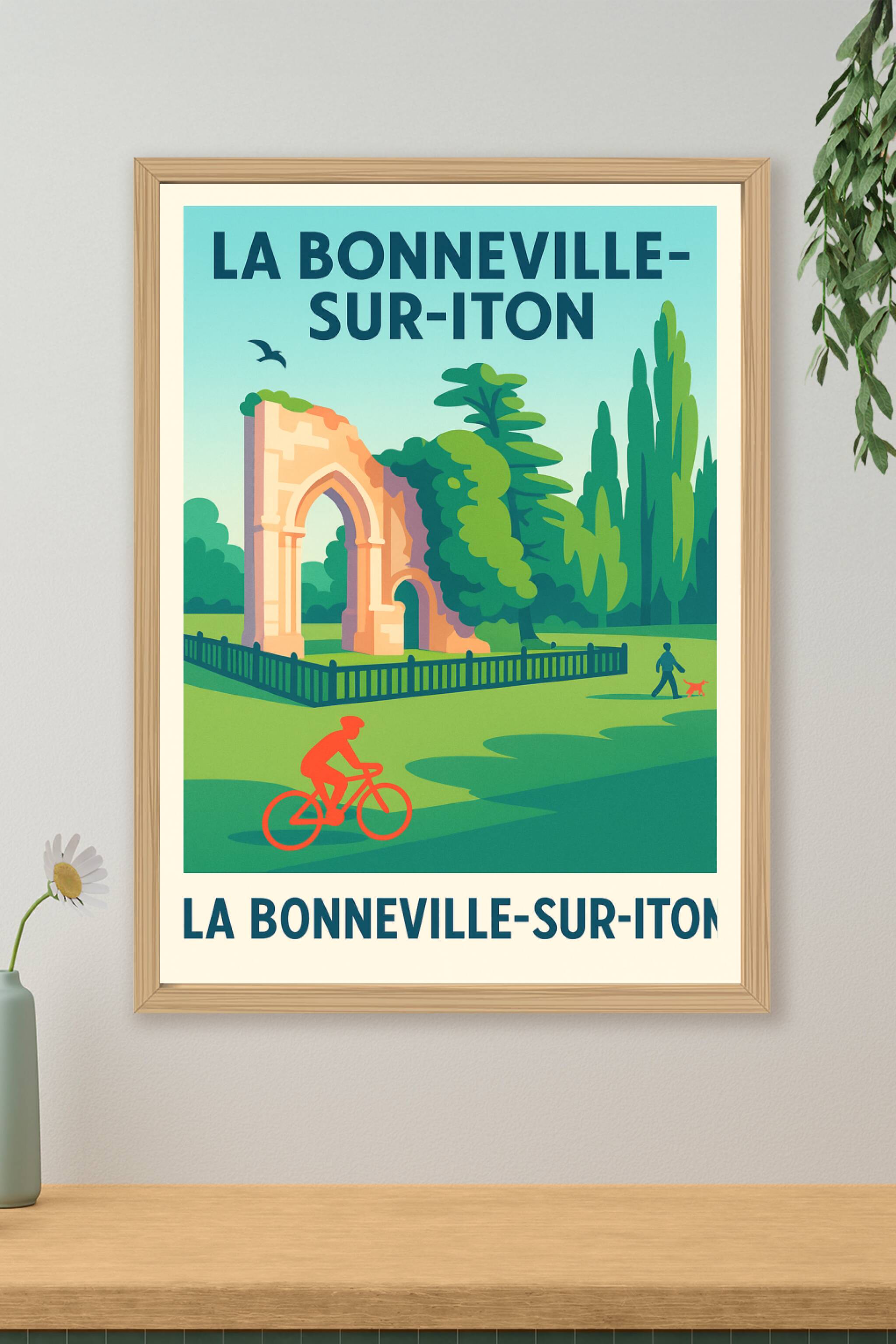 Affiche de La Bonneville-sur-Iton - Tranquillité et nature à vélo