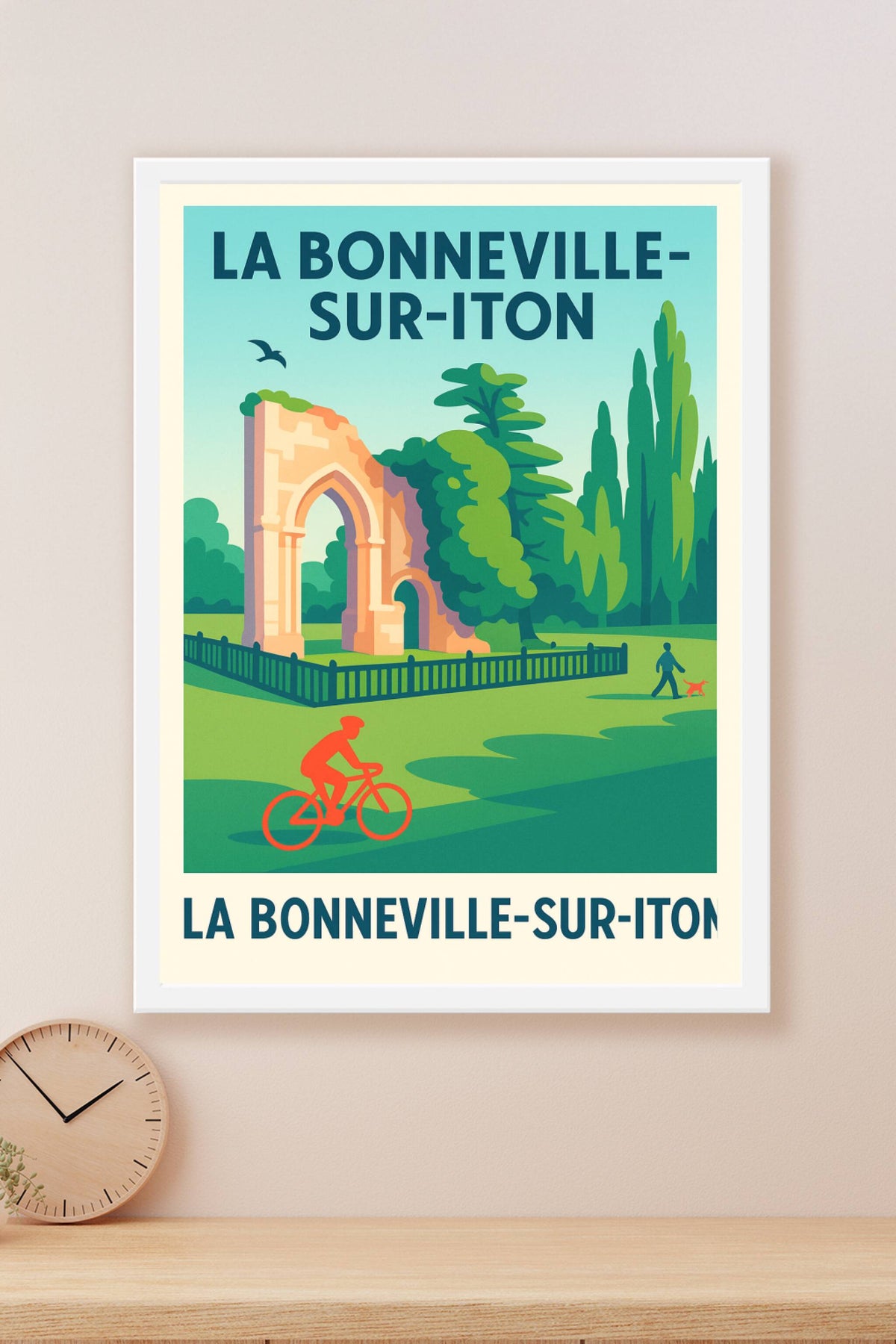 Affiche de La Bonneville-sur-Iton - Tranquillité et nature à vélo