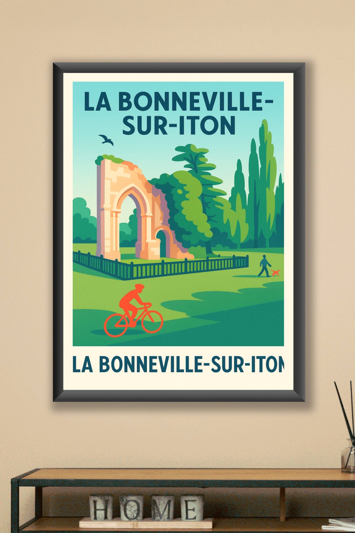 Affiche de La Bonneville-sur-Iton - Tranquillité et nature à vélo