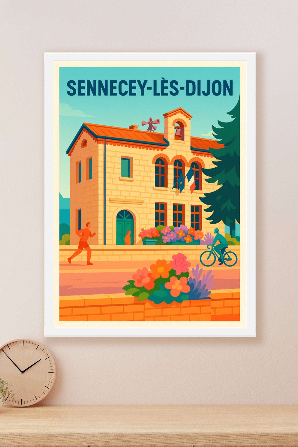Affiche de Sennecey-lès-Dijon - L'élégance tranquille de la Bourgogne