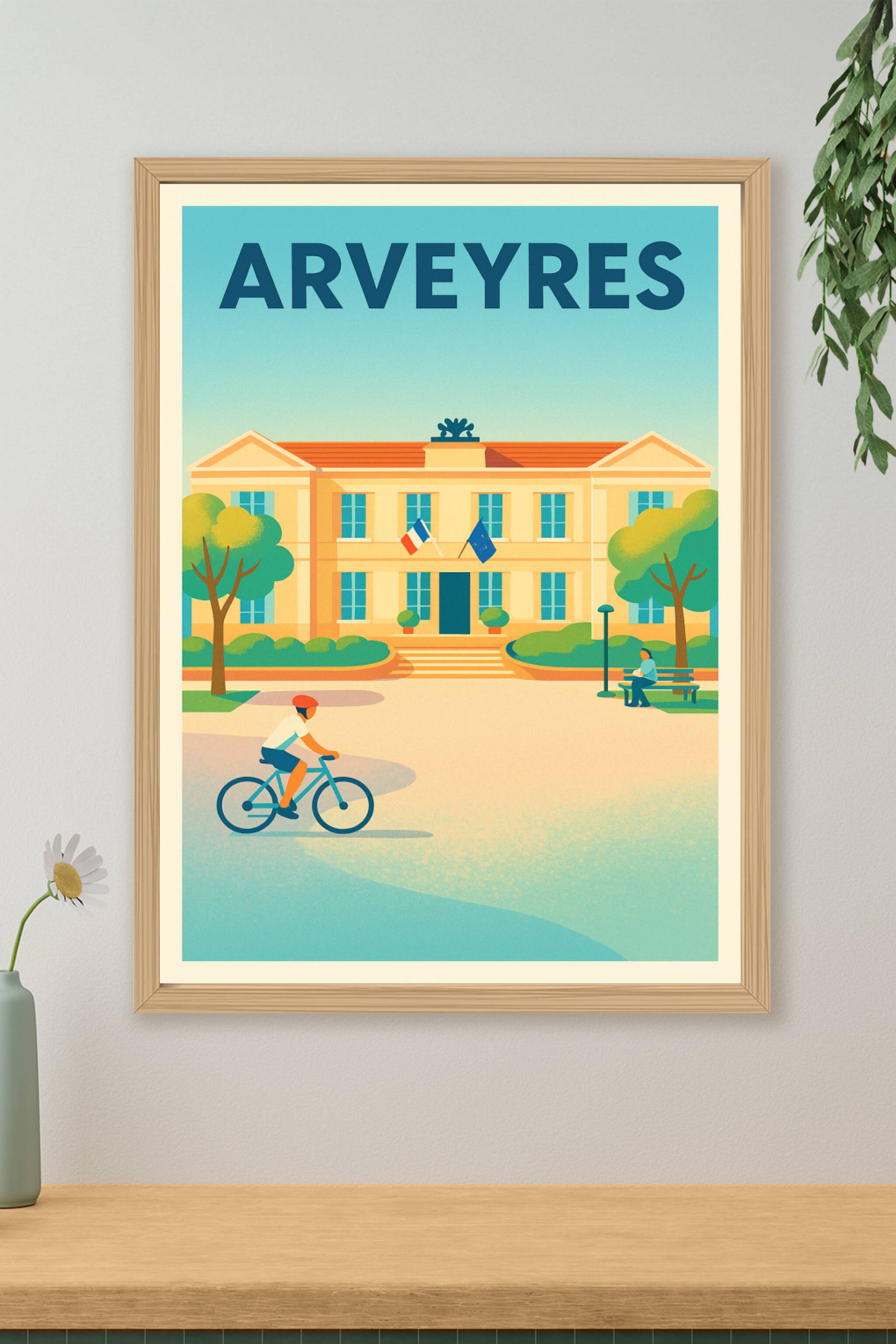 Affiche de Arveyres - L'élégance tranquille au cœur du village