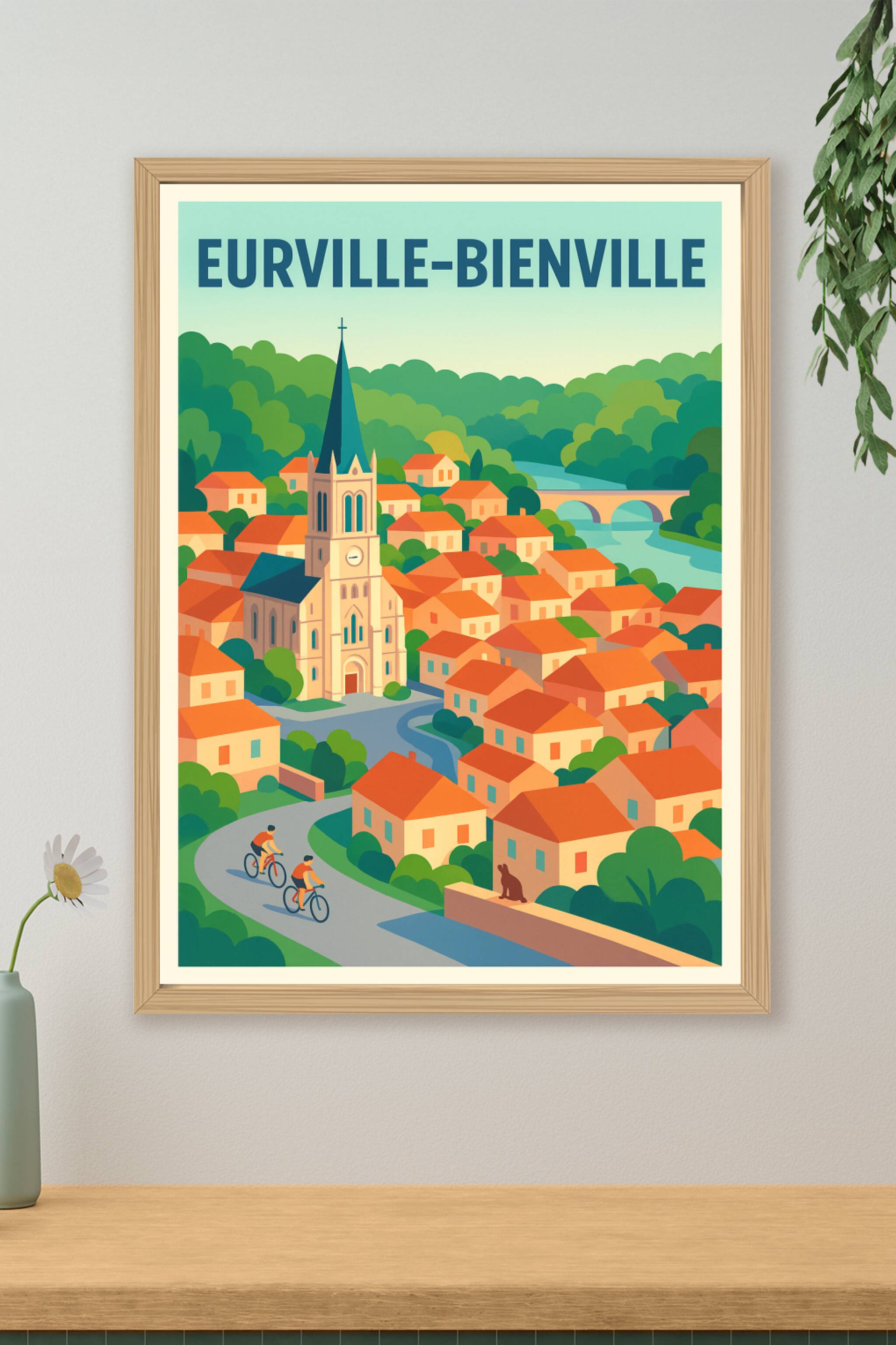 Affiche de Eurville-Bienville - Le charme paisible de la campagne lorrainne