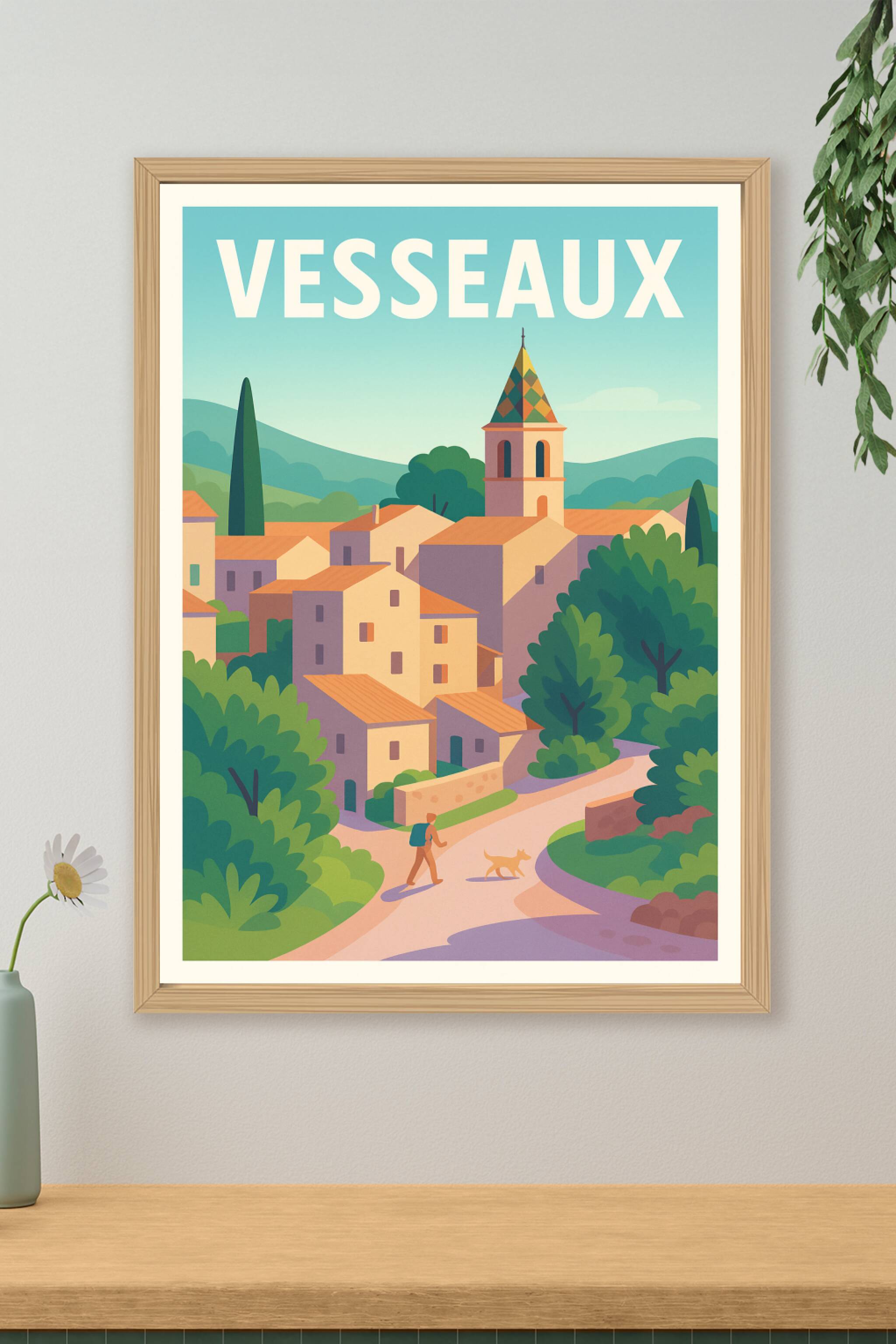 Affiche de Vesseaux - Escapade paisible en Ardèche