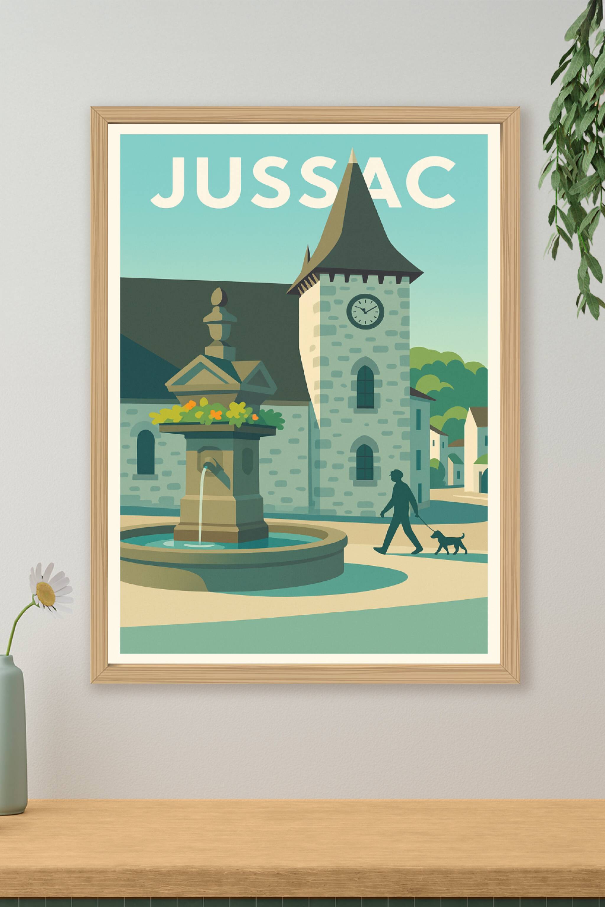Affiche de Jussac - Charme et Sérénité au Cœur du Village