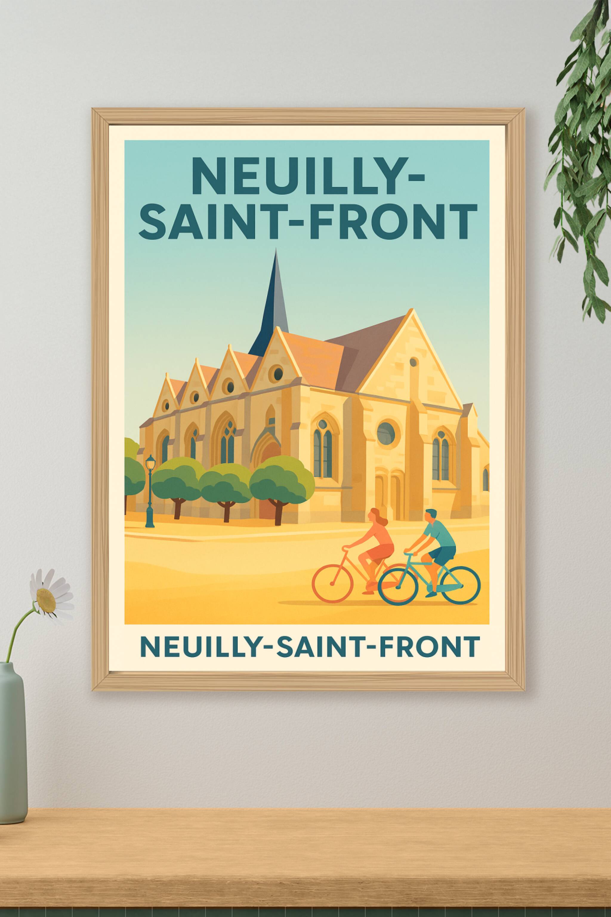 Affiche de Neuilly-Saint-Front - Charme et authenticité à vélo