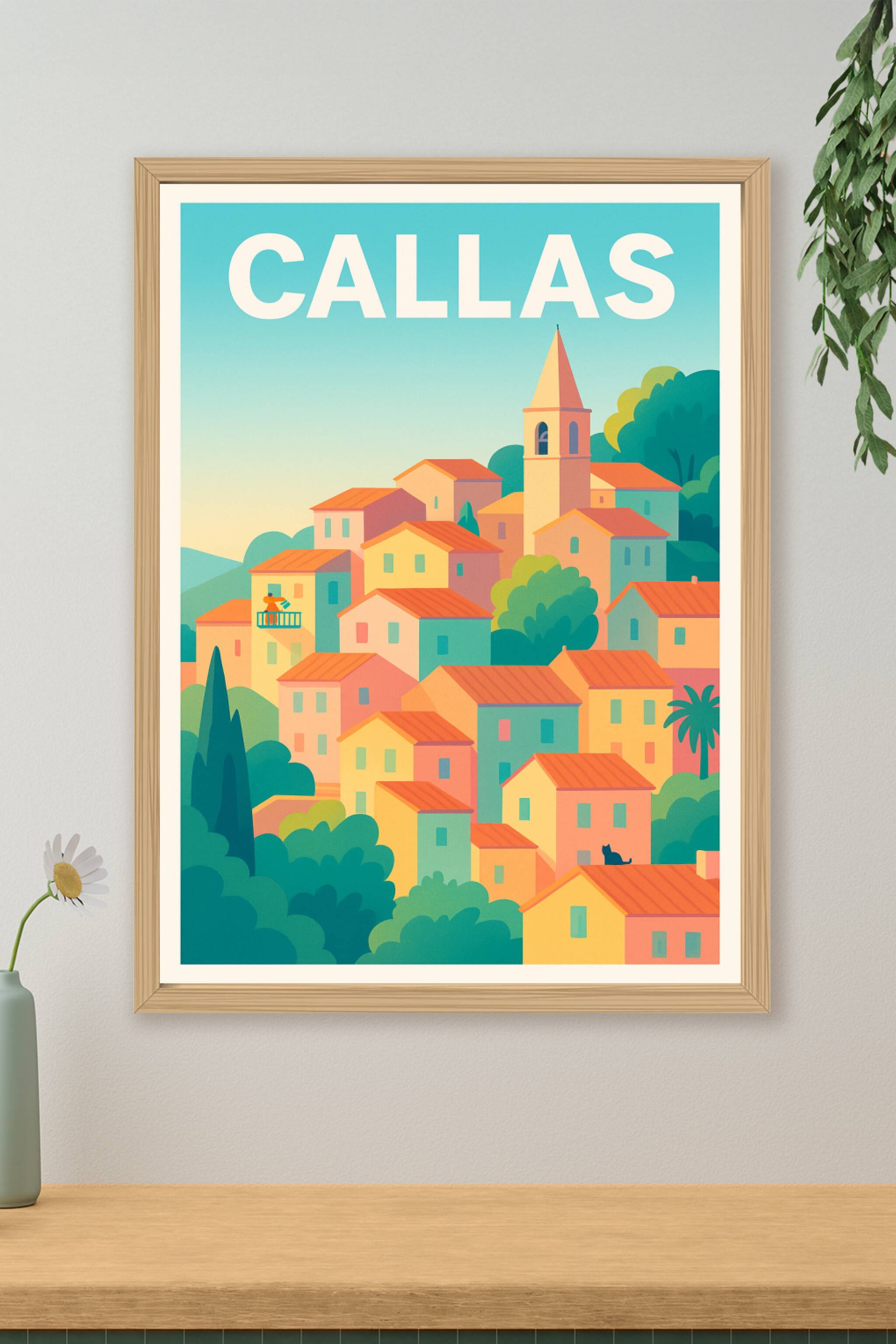 Affiche de Callas - Charme coloré d’un village provençal
