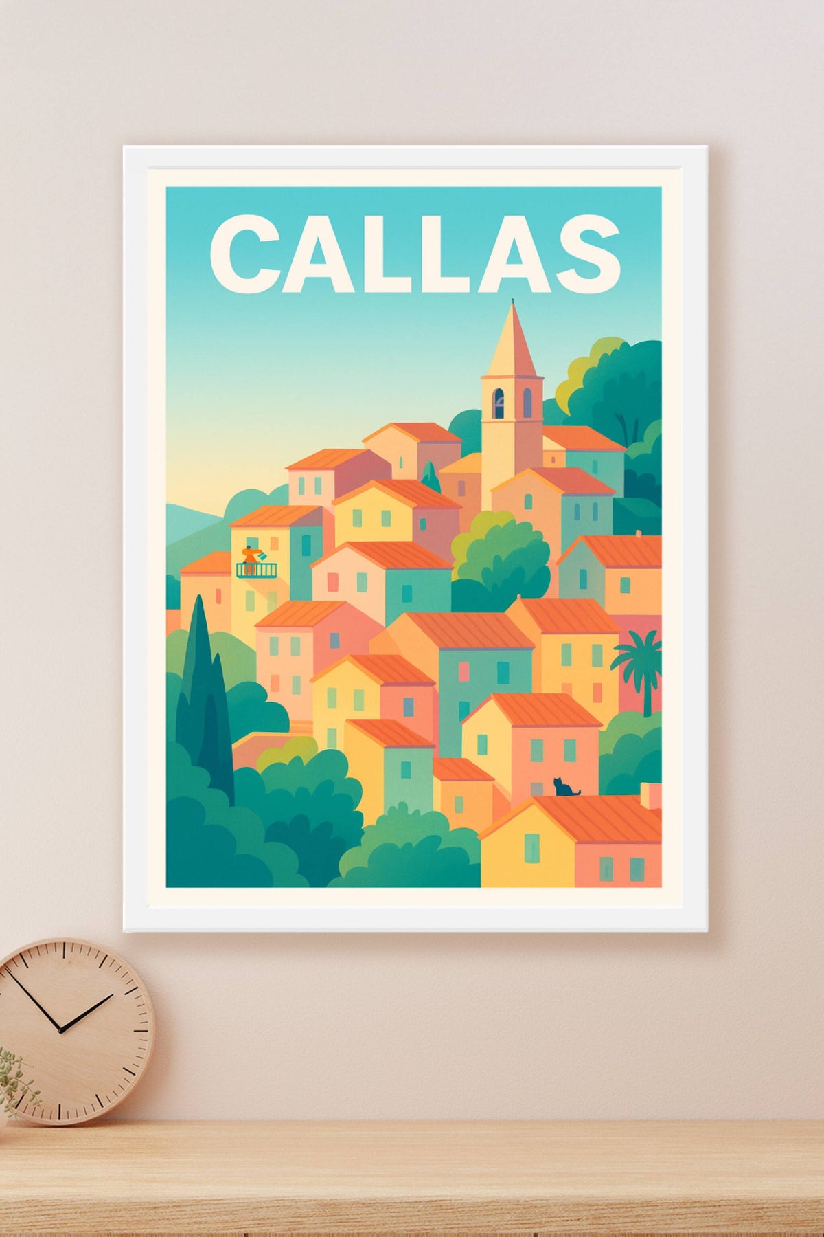 Affiche de Callas - Charme coloré d’un village provençal