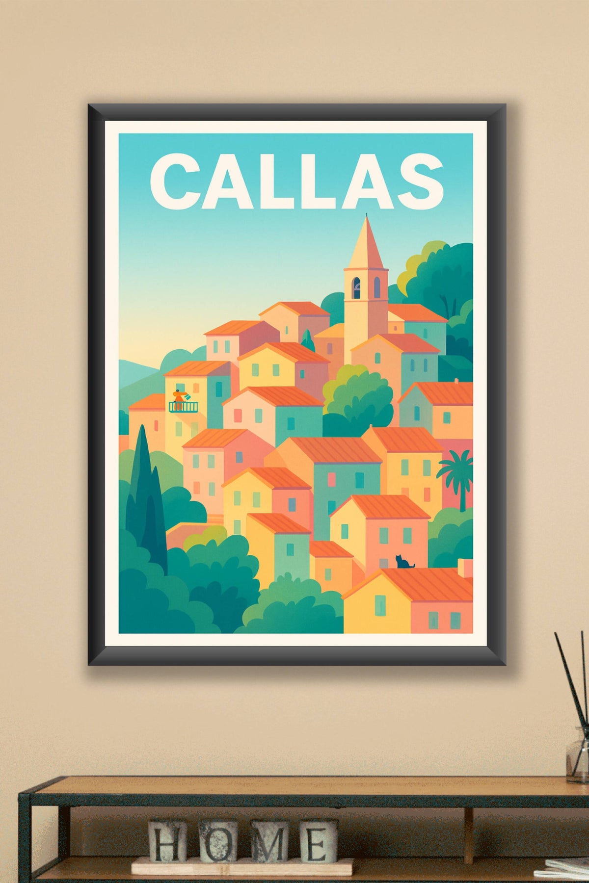 Affiche de Callas - Charme coloré d’un village provençal