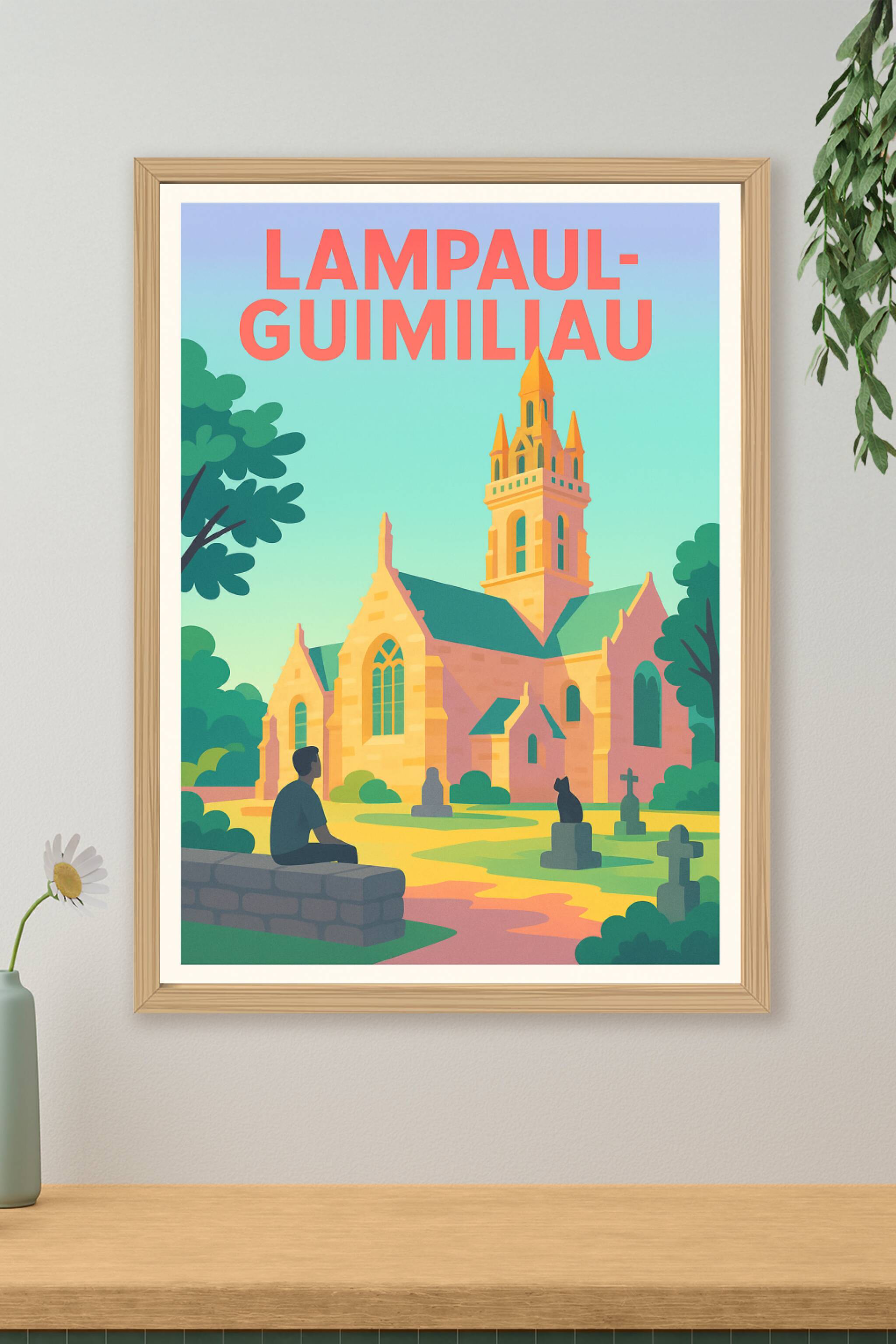 Affiche de Lampaul-Guimiliau - Charme et quiétude bretons