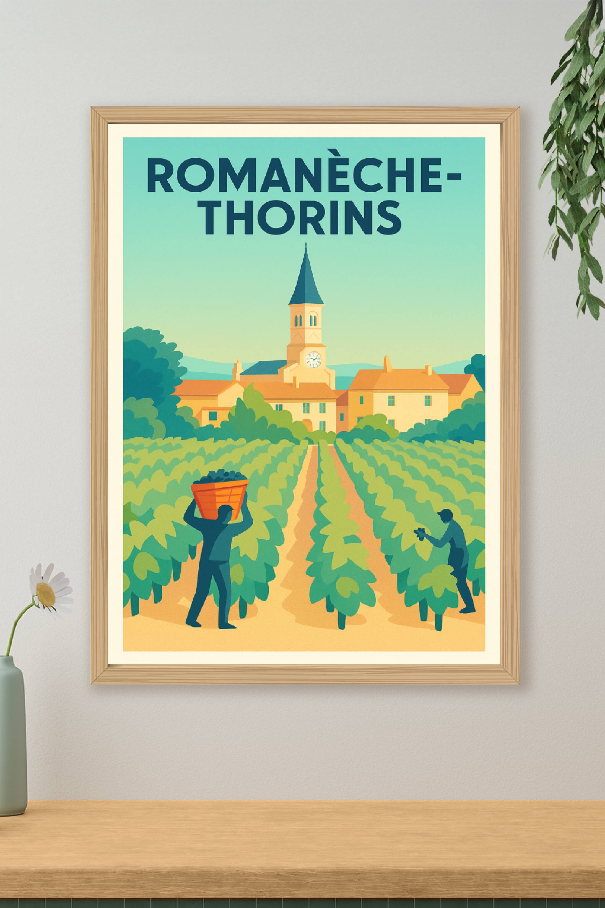 Affiche de Romanèche-Thorins - L'âme viticole au cœur des vignobles