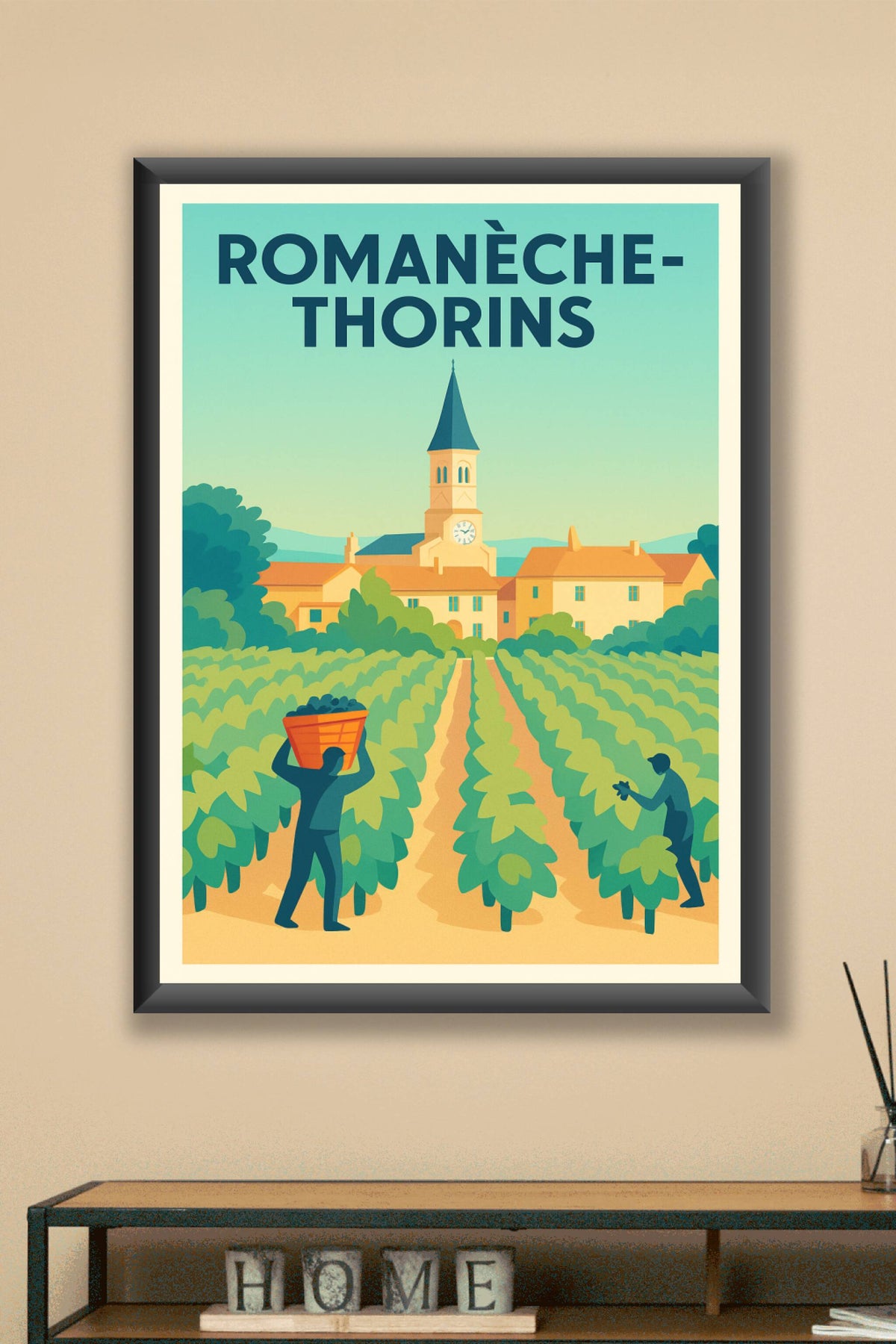 Affiche de Romanèche-Thorins - L'âme viticole au cœur des vignobles