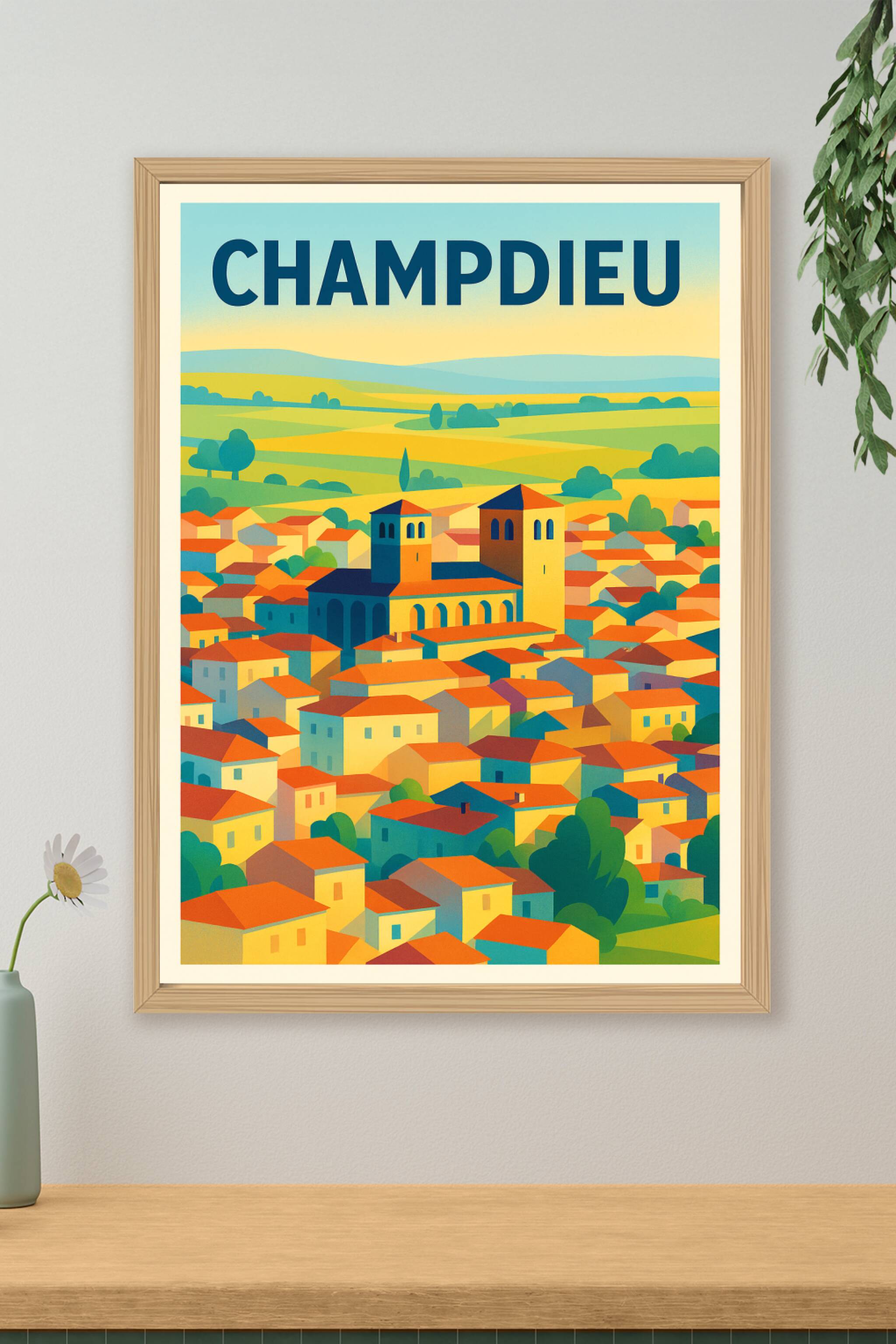 Affiche de Champdieu - Village pittoresque au cœur de la nature