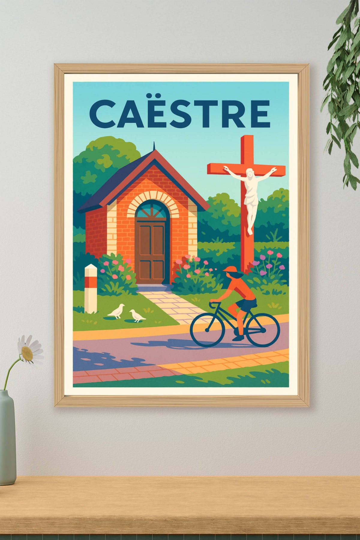Affiche de Caëstre - Un Havre de Paix à Vélo