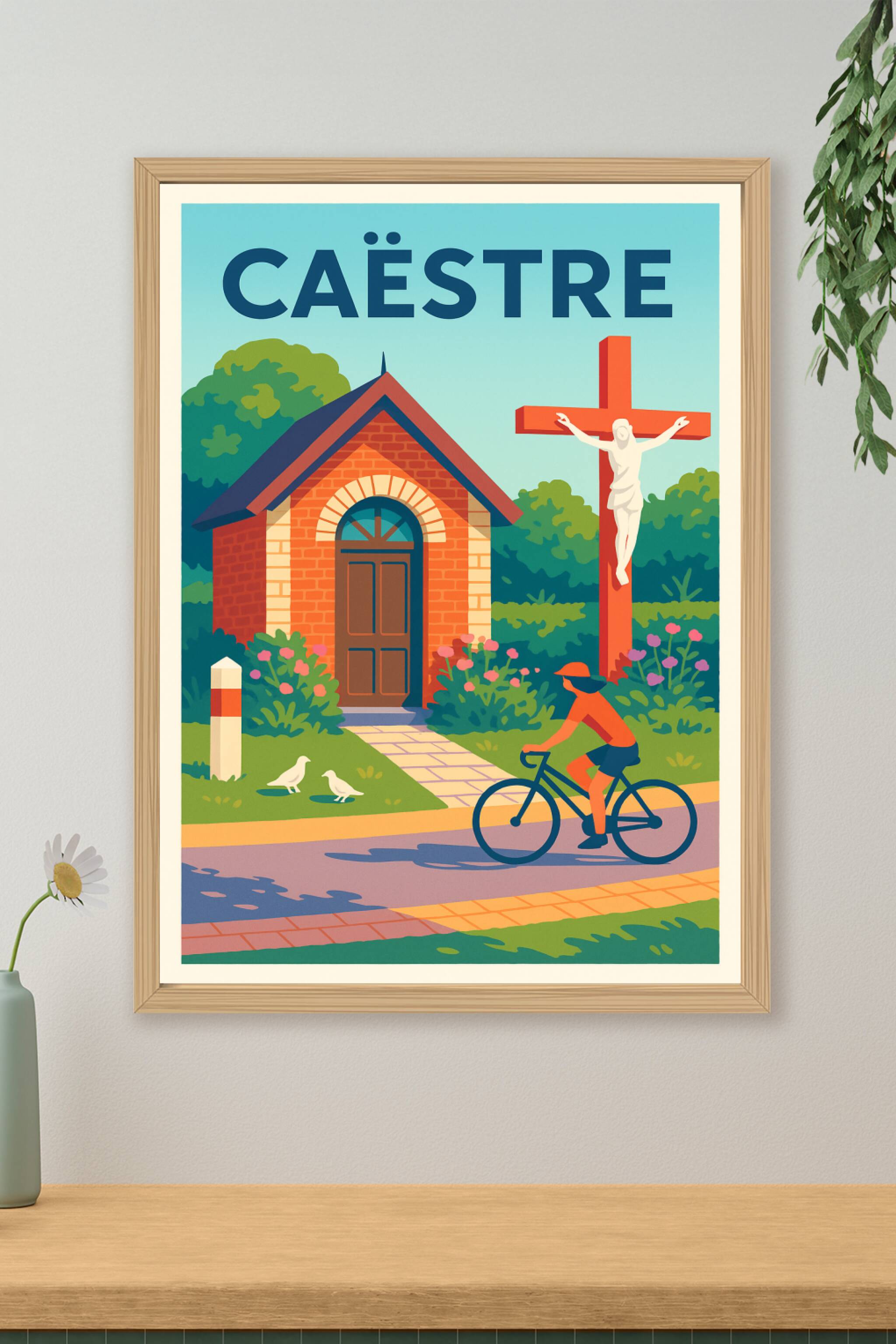 Affiche de Caëstre - Un Havre de Paix à Vélo