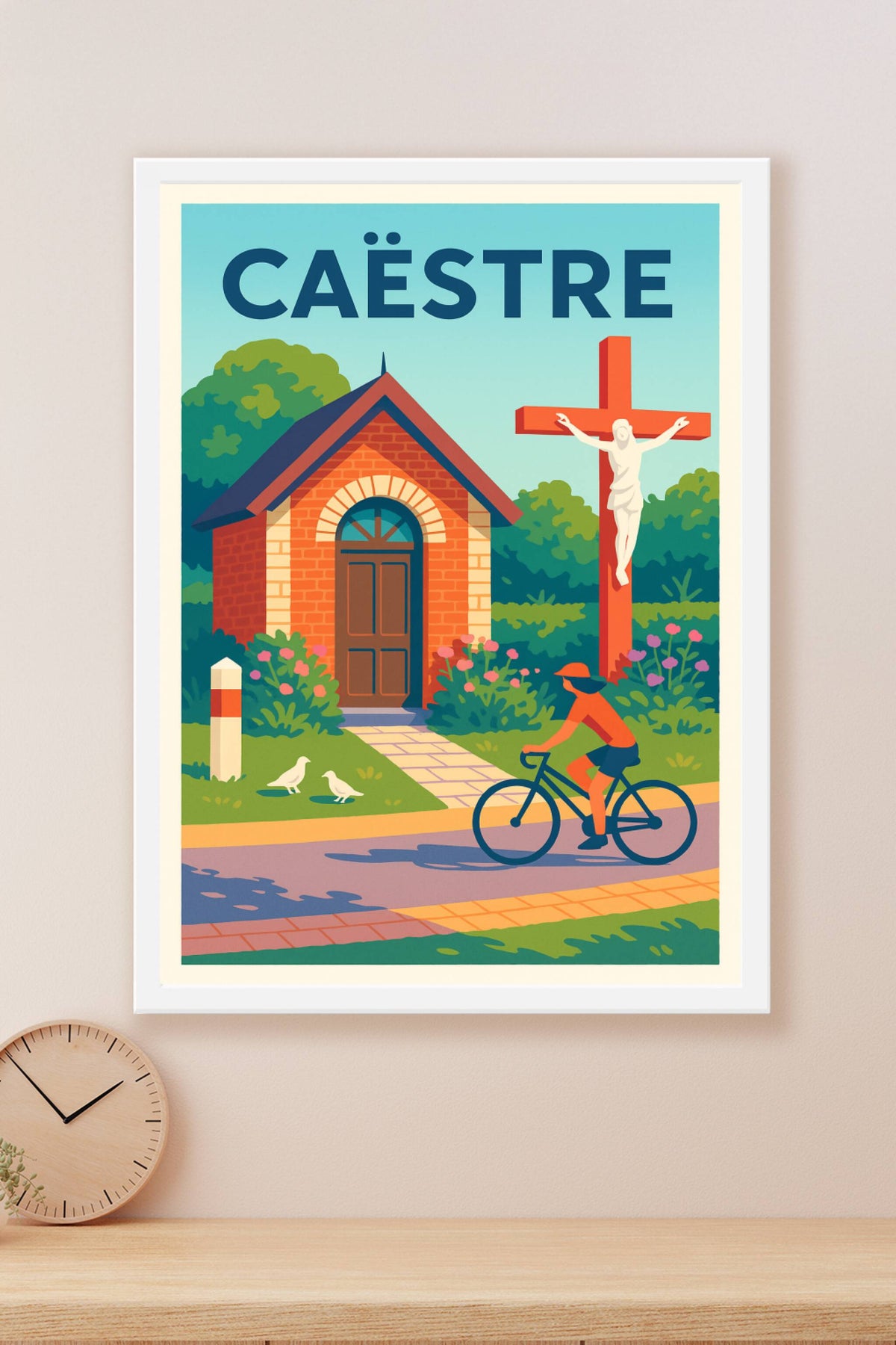 Affiche de Caëstre - Un Havre de Paix à Vélo