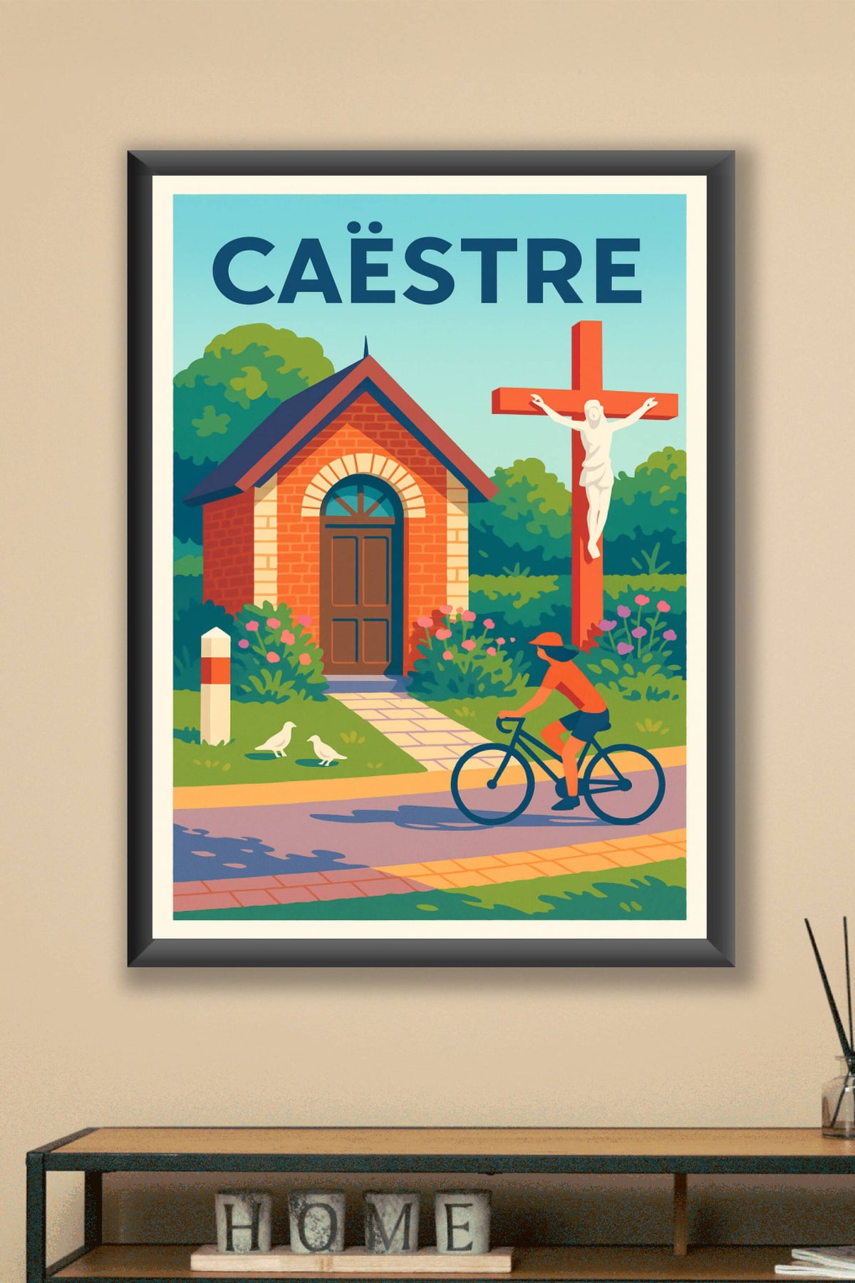 Affiche de Caëstre - Un Havre de Paix à Vélo