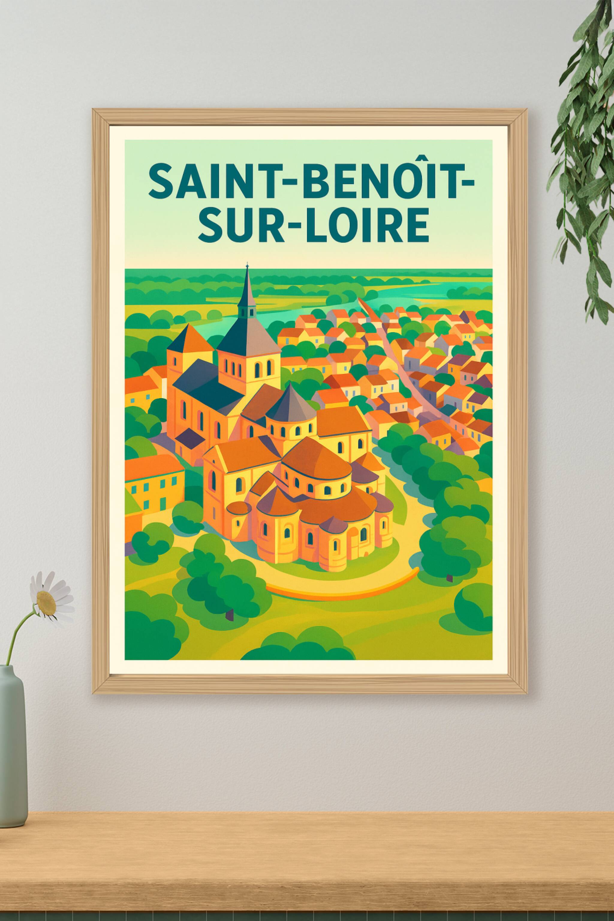 Affiche de Saint-Benoît-sur-Loire - Un joyau historique au cœur de la nature