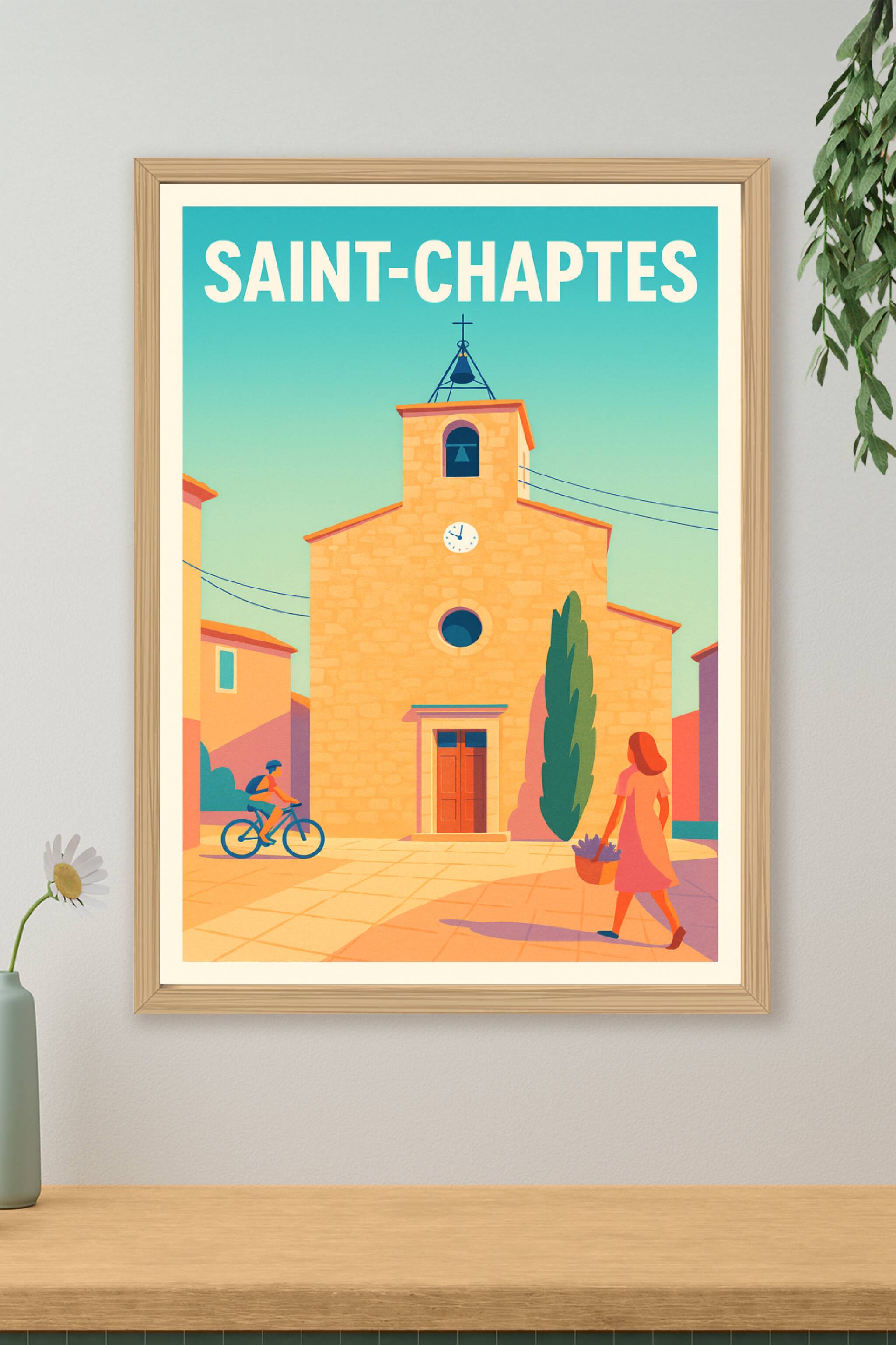 Affiche de Saint-Chaptes - Charme et douceur provençale