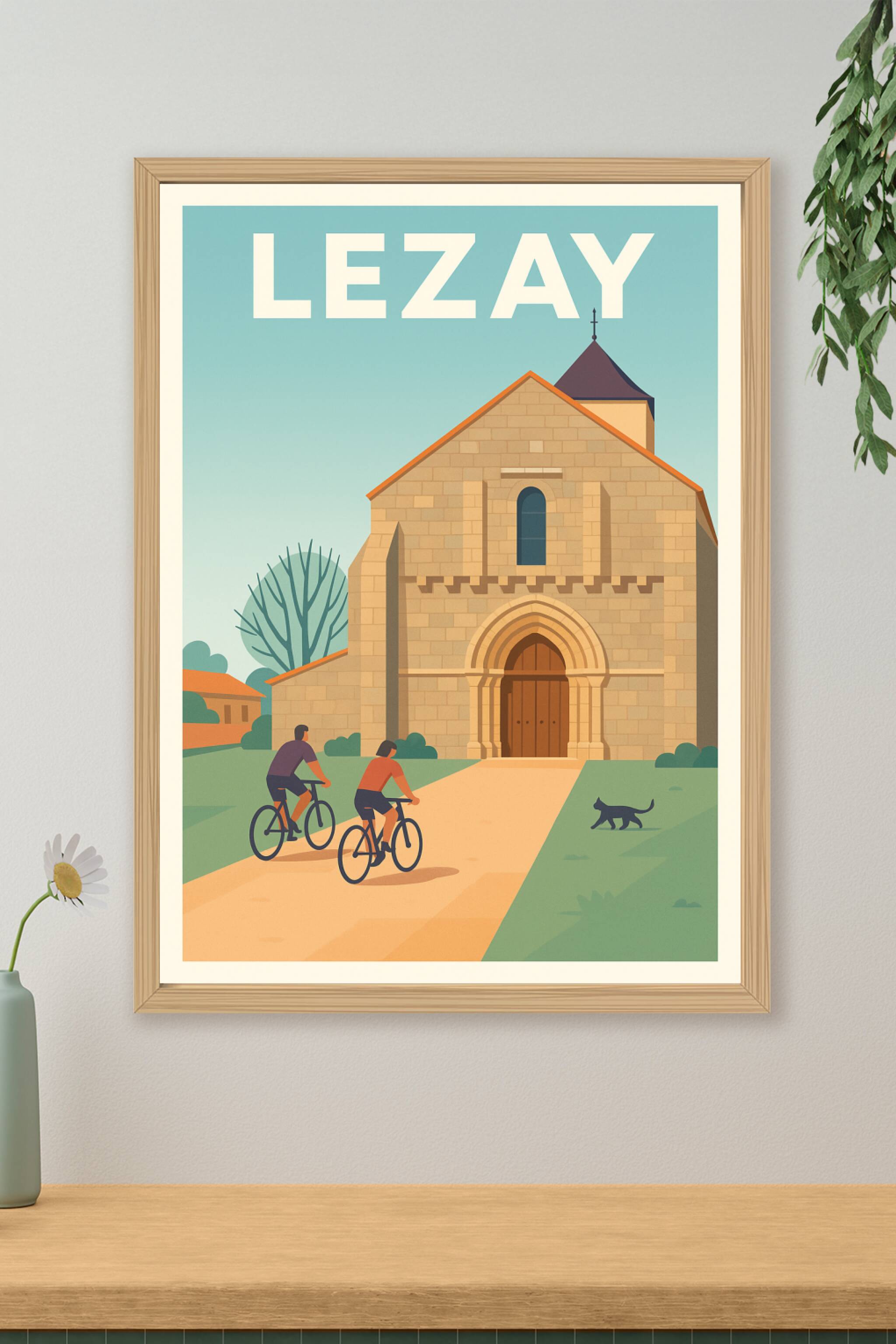Affiche de Lezay - Entre histoire et balade à vélo