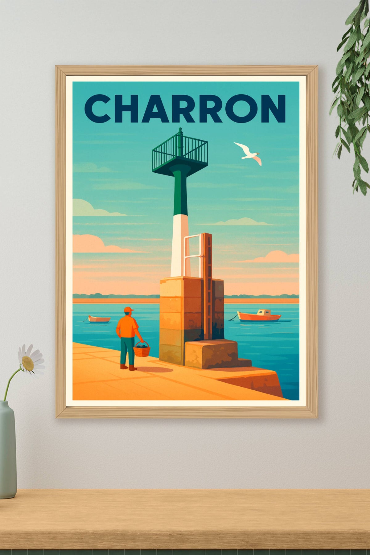 Affiche de Charron - L'authenticité du port en bord de mer
