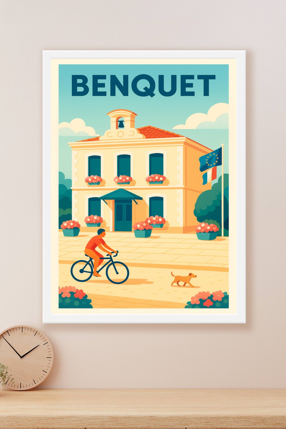 Affiche de Benquet - Le charme paisible d'une petite ville authentique