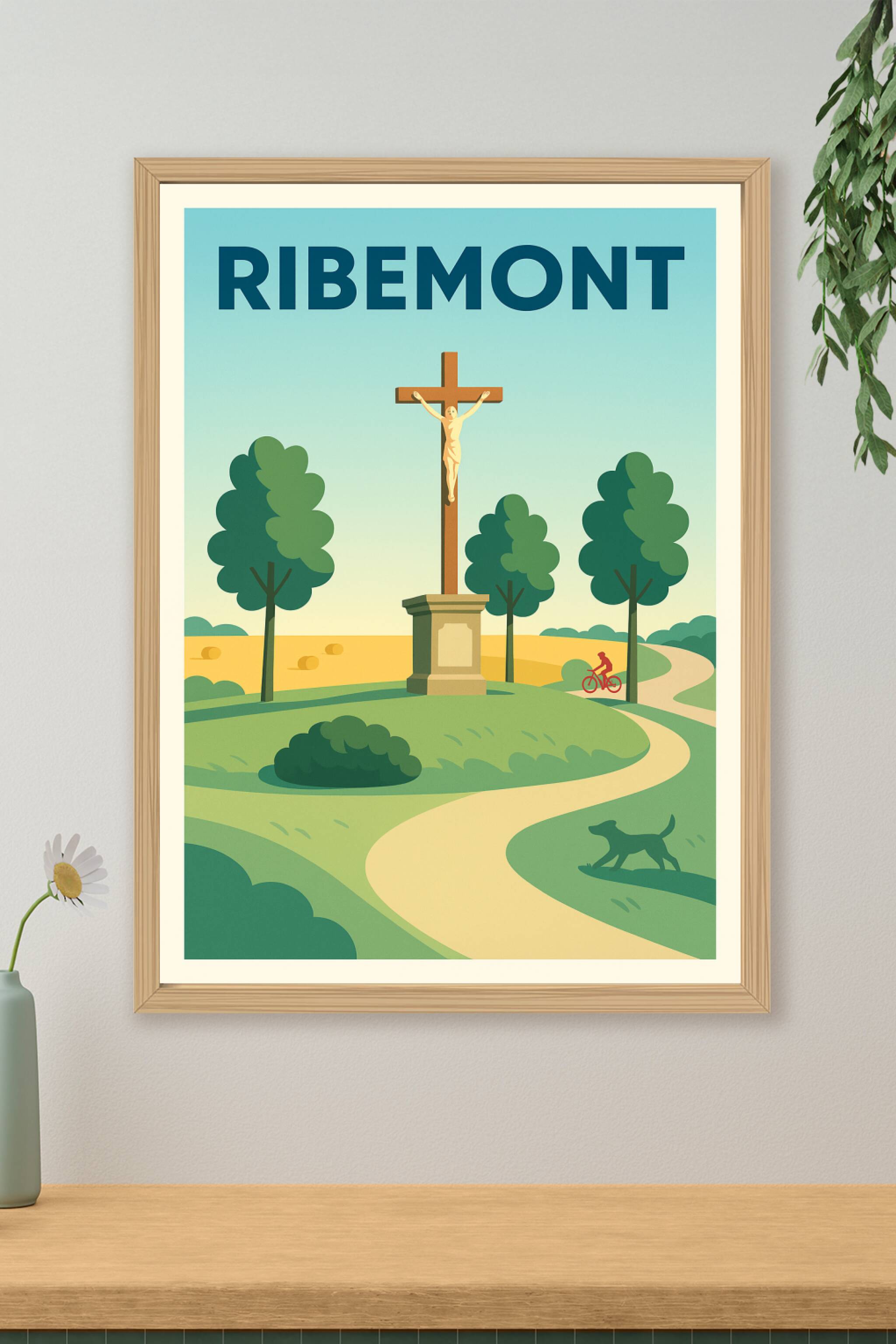 Affiche de Ribemont - Charme champêtre et patrimoine emblématique
