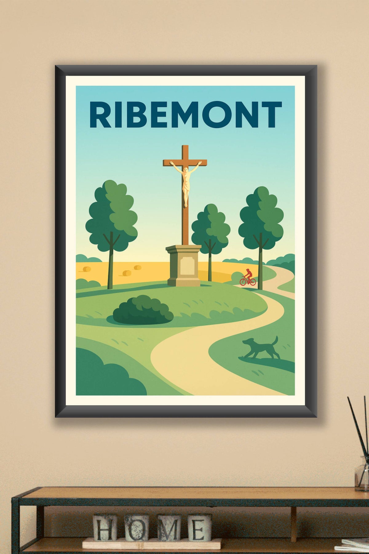 Affiche de Ribemont - Charme champêtre et patrimoine emblématique