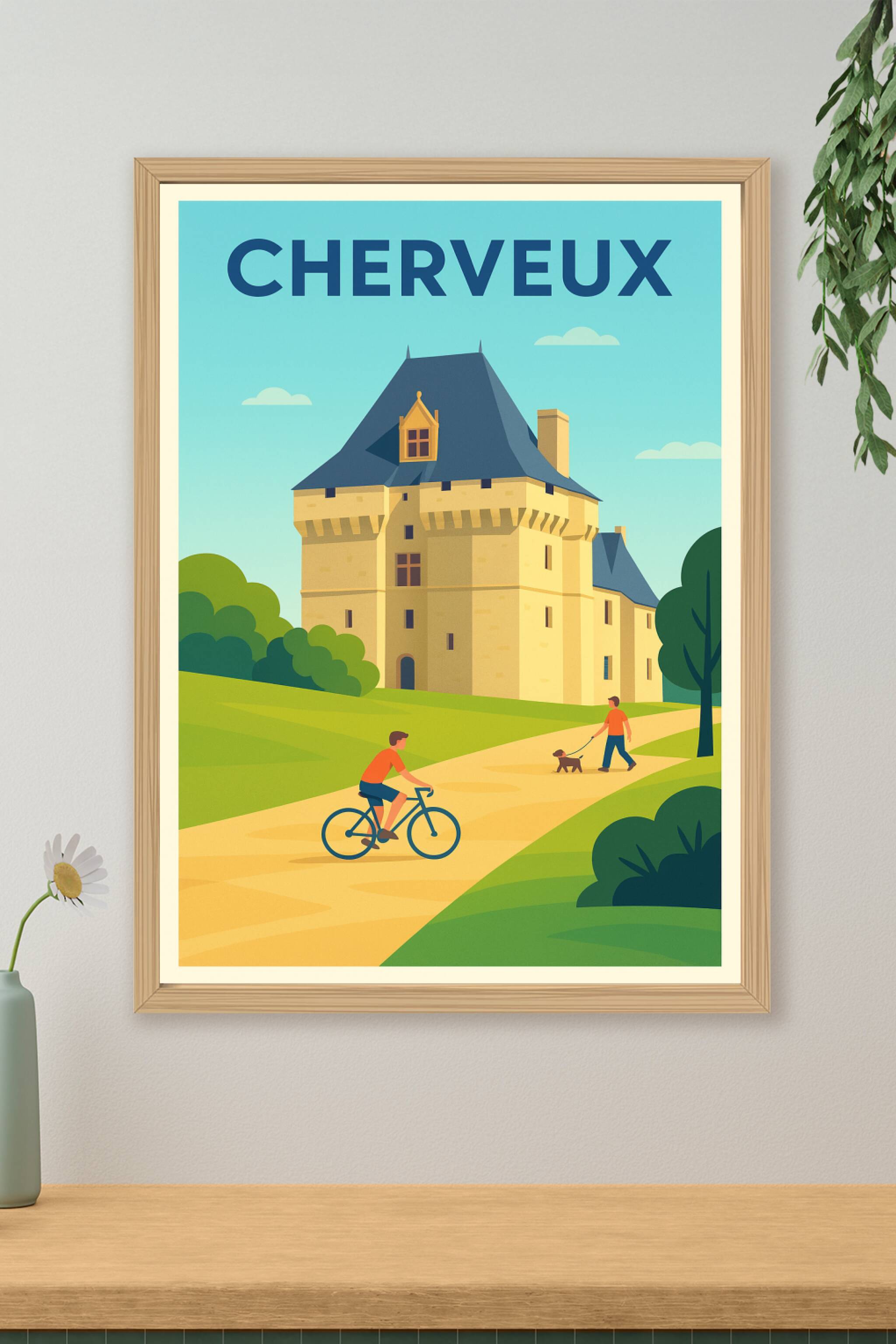 Affiche de Cherveux - Balade champêtre au château