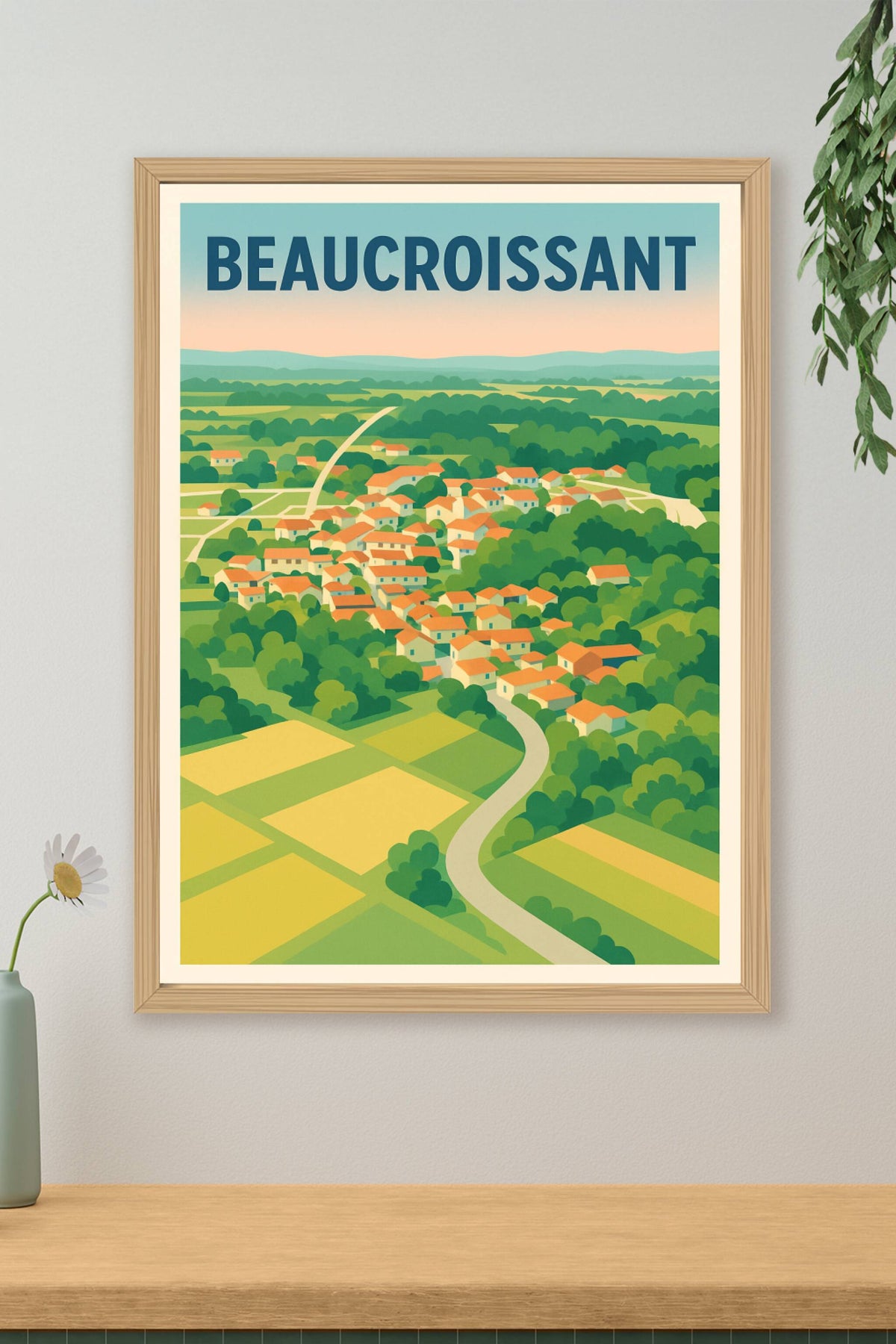 Affiche de Beaucroissant - Charmant village entre champs et collines