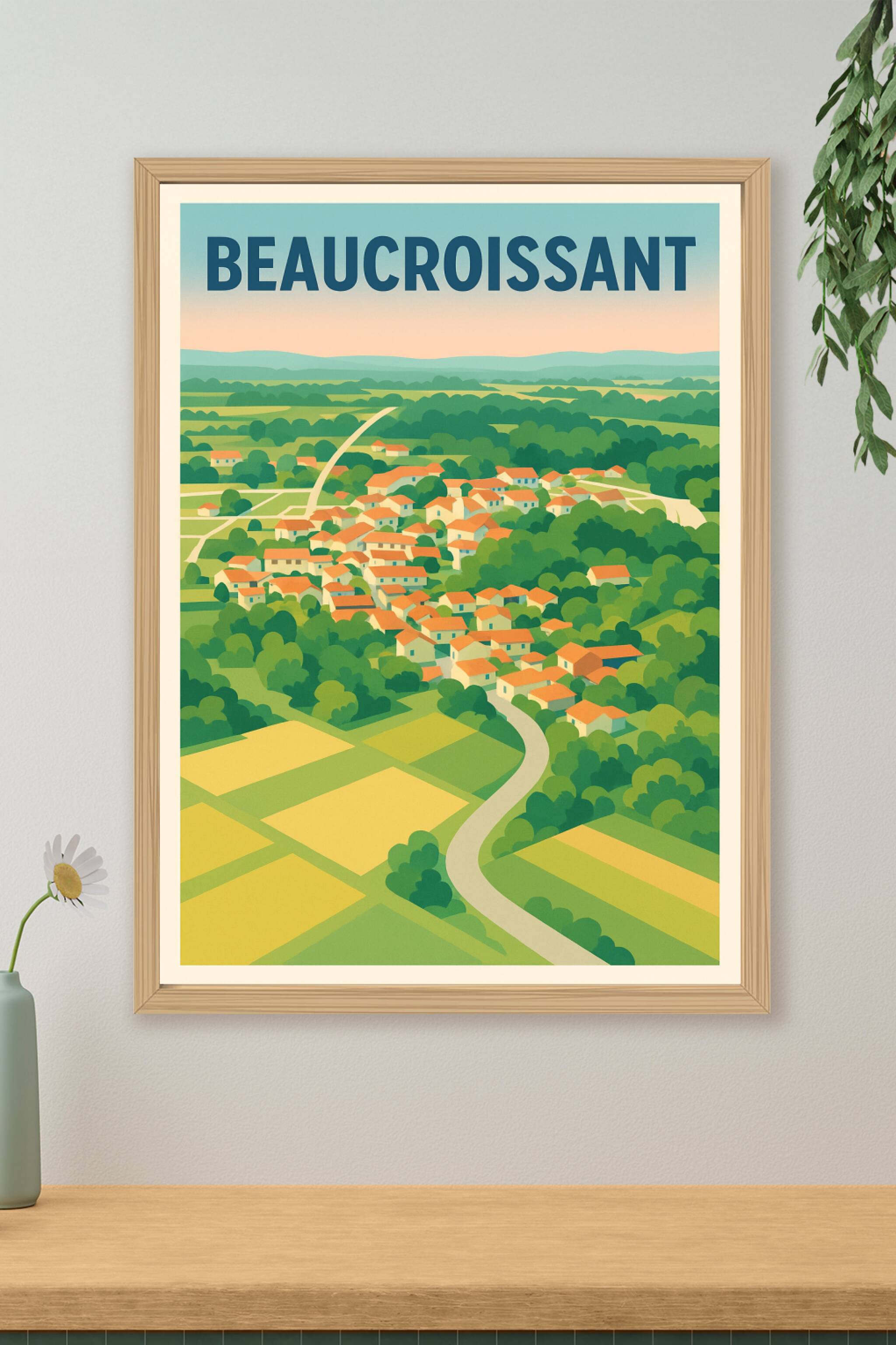 Affiche de Beaucroissant - Charmant village entre champs et collines