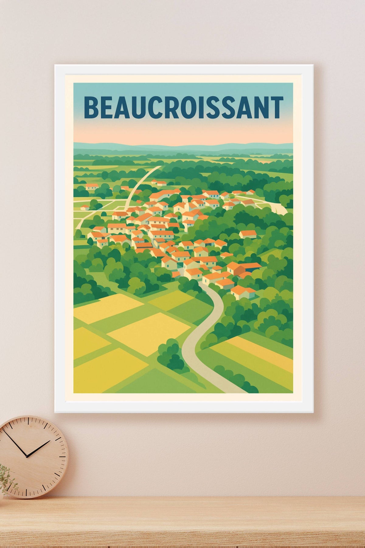 Affiche de Beaucroissant - Charmant village entre champs et collines