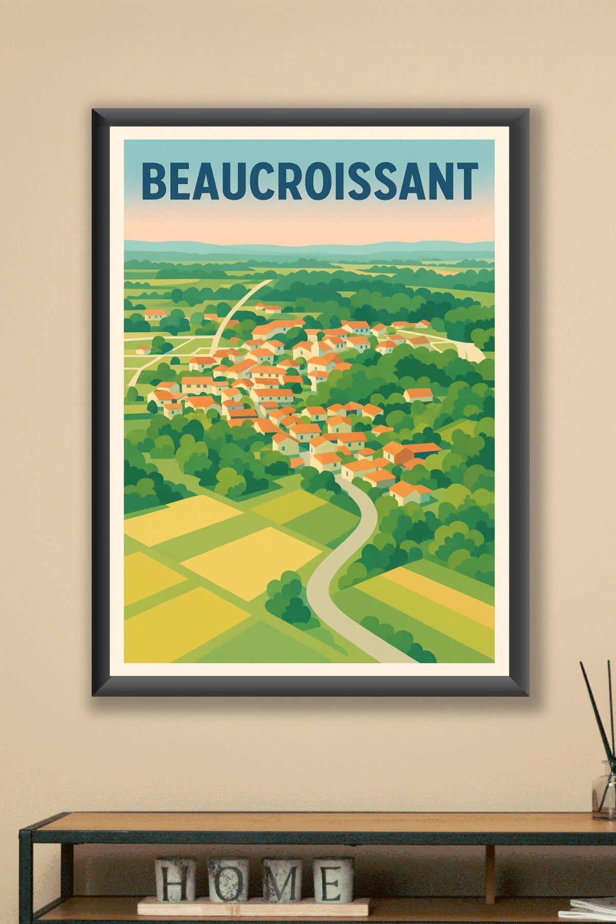 Affiche de Beaucroissant - Charmant village entre champs et collines