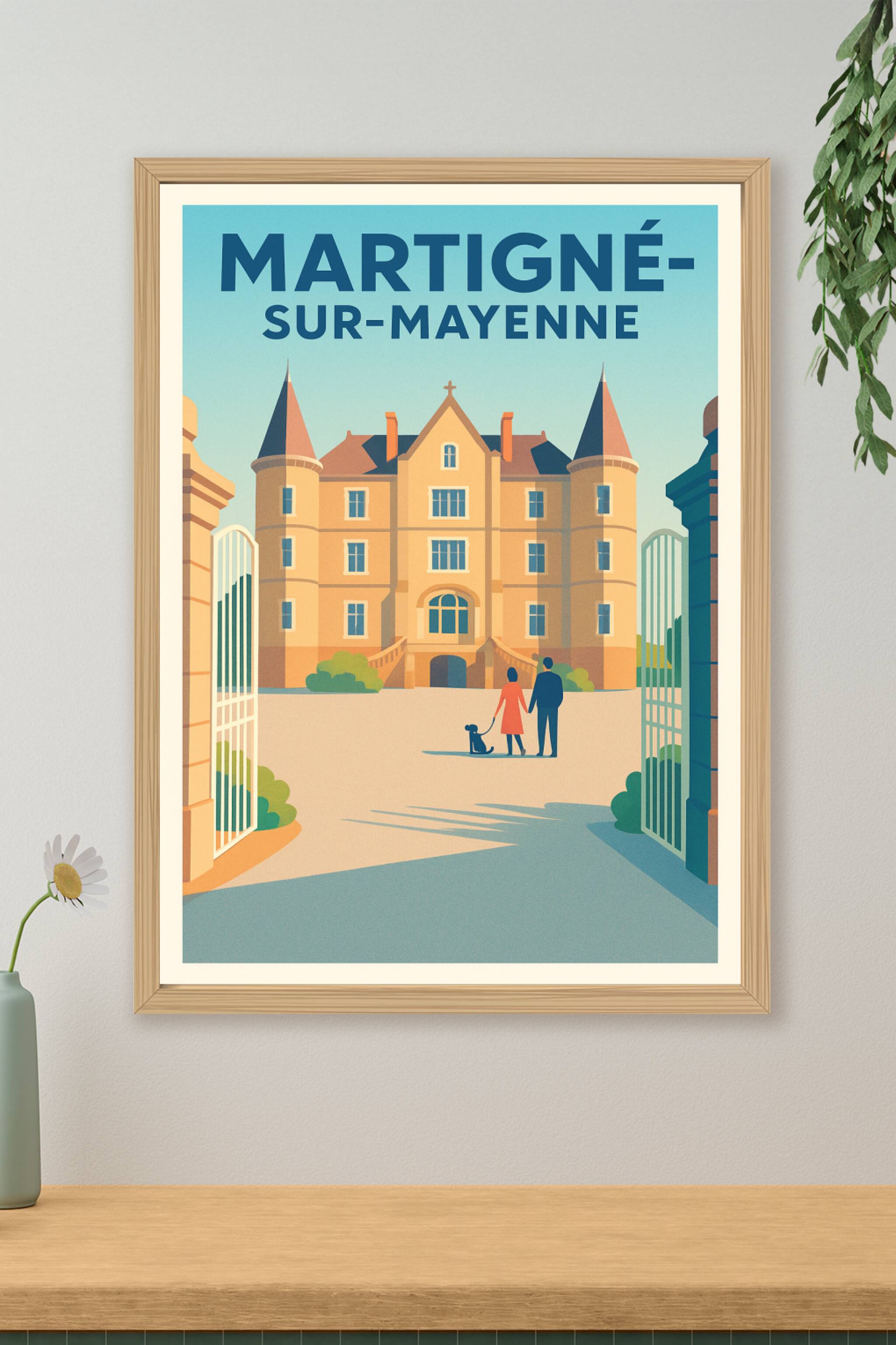 Affiche de Martigné-sur-Mayenne - L'élégance d'un château intemporel