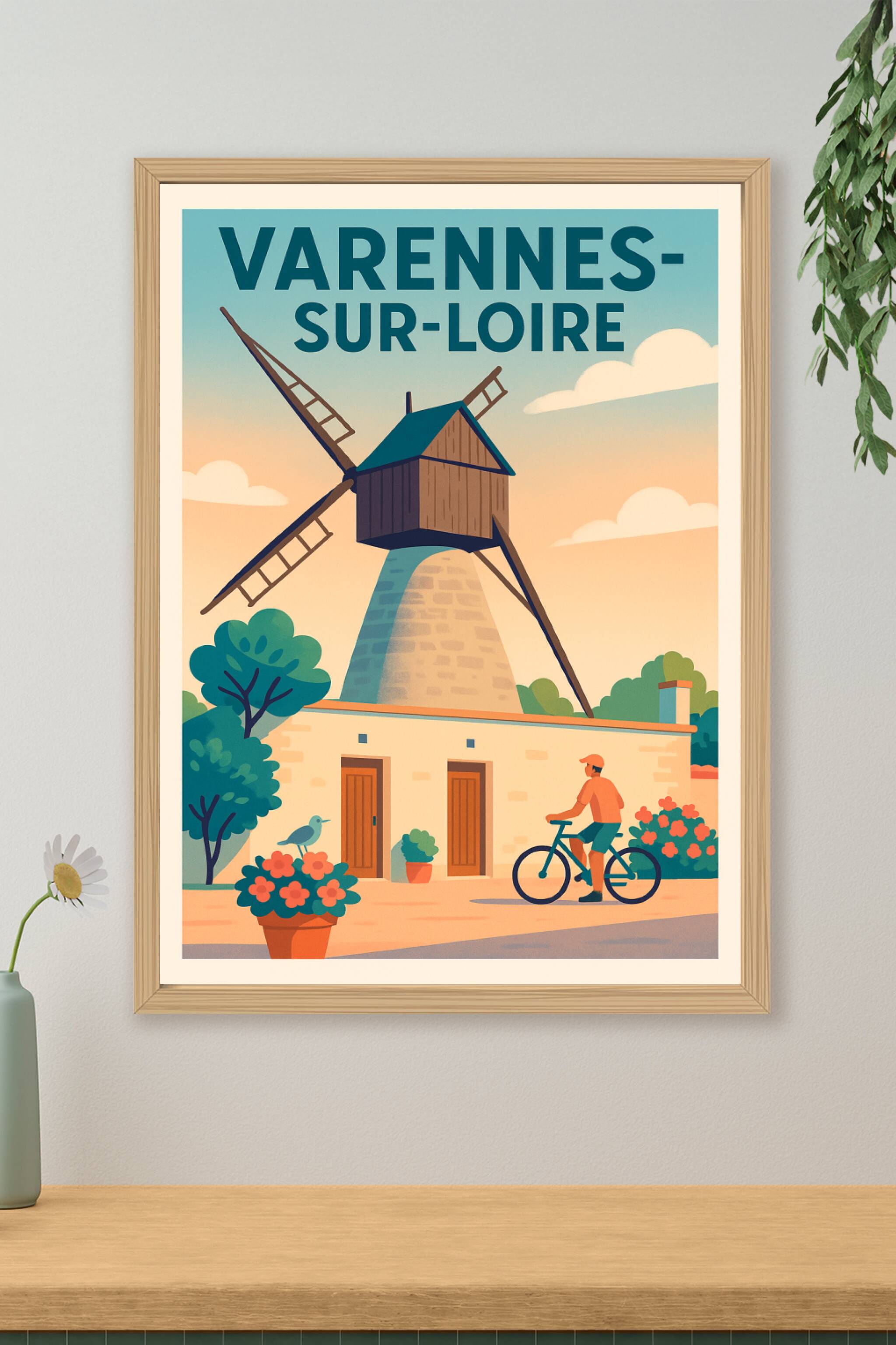 Affiche de Varennes-sur-Loire - Charme bucolique au moulin traditionnel