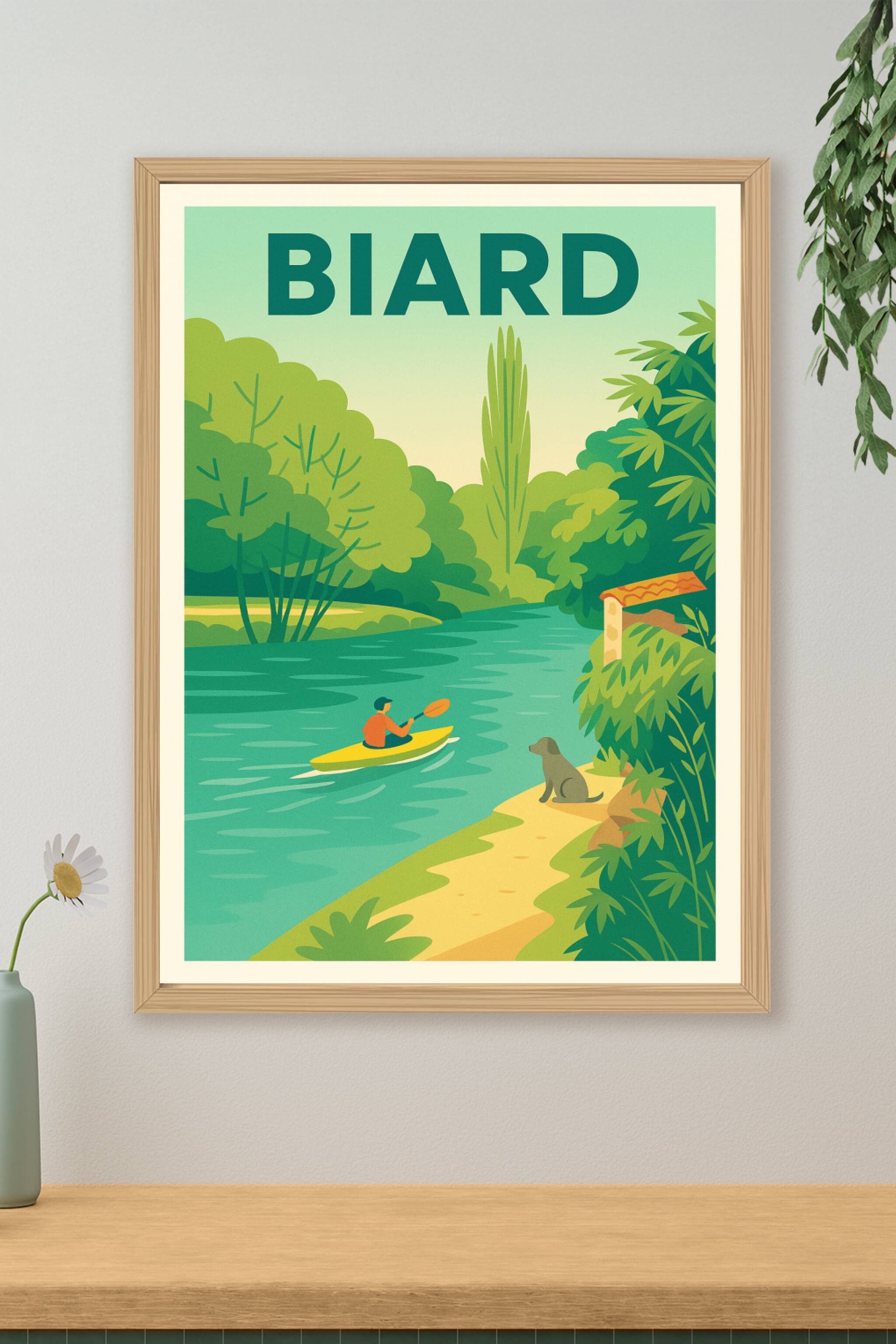 Affiche de Biard - Évasion et sérénité au fil de l'eau