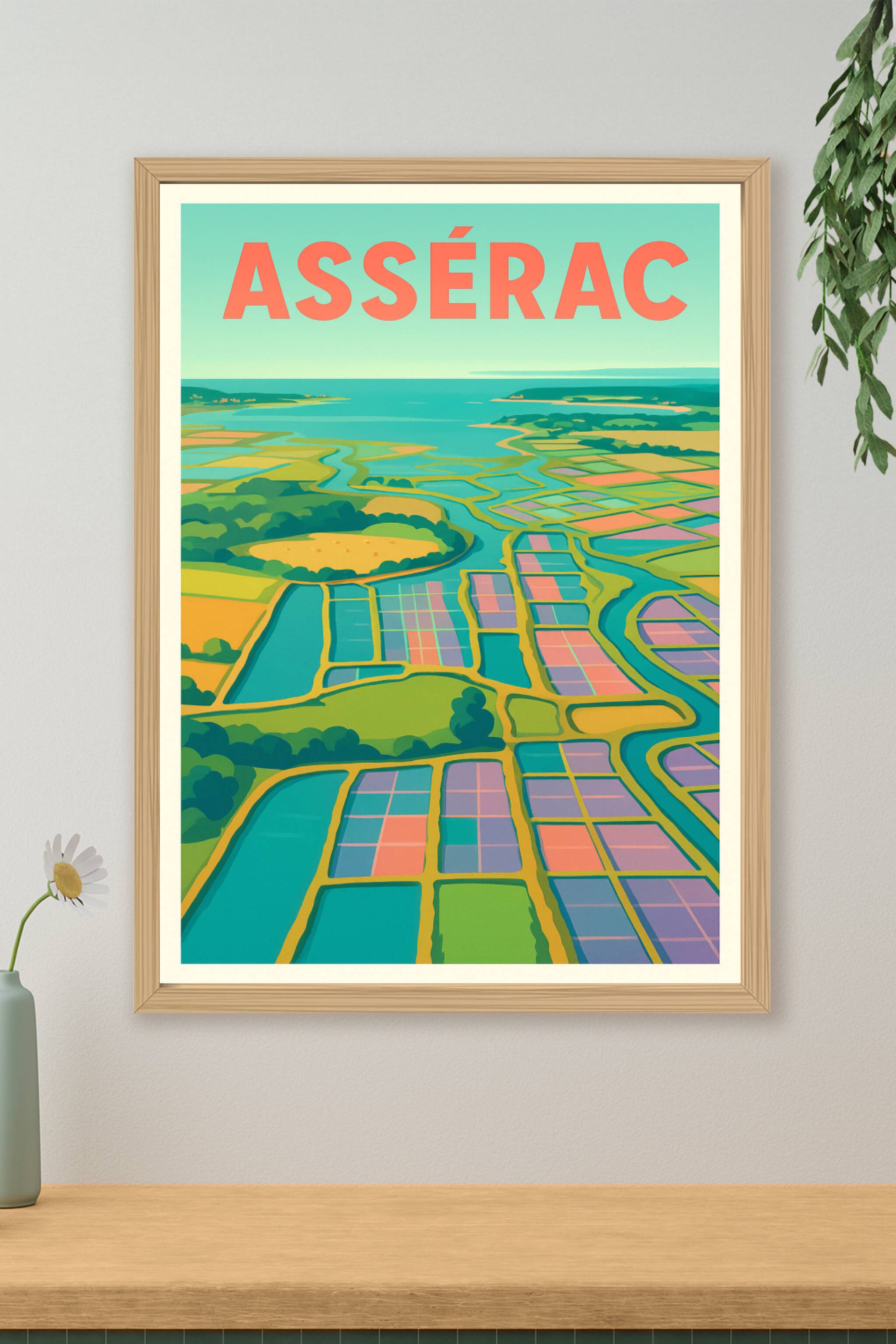 Affiche de Assérac - Découvrez les charmes colorés du pays maritime