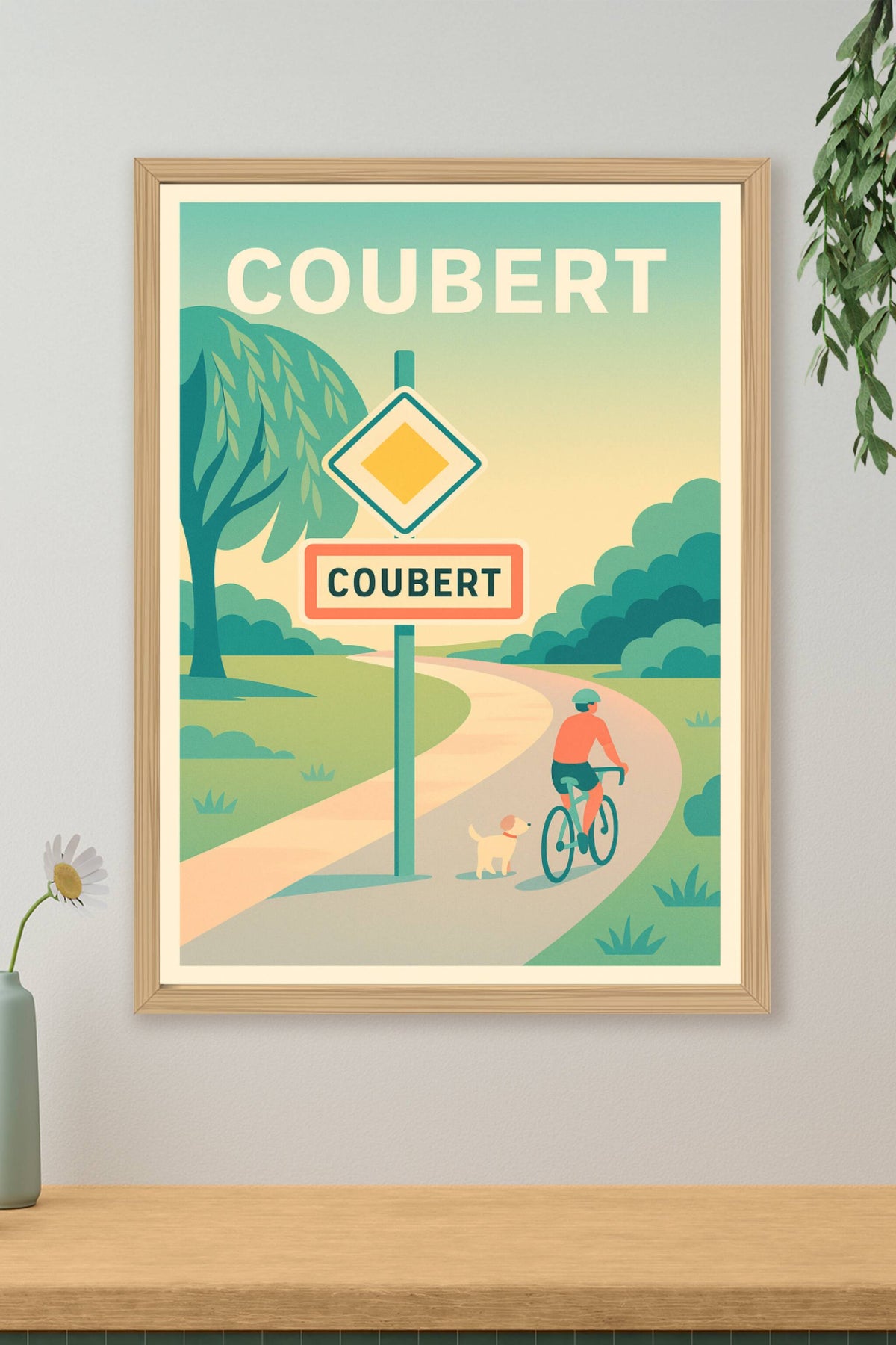 Affiche de Coubert - L'évasion champêtre à vélo