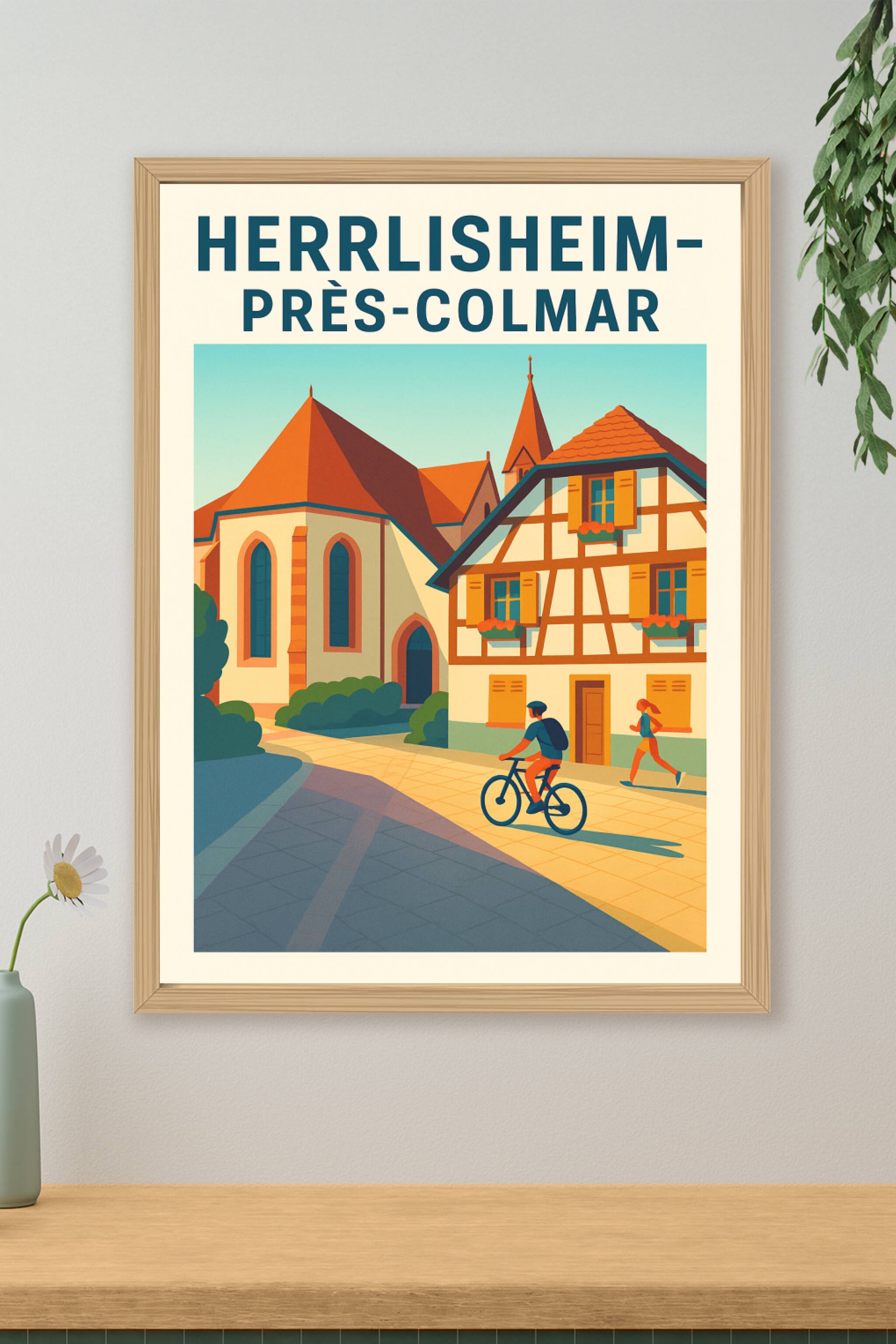Affiche de Herrlisheim-près-Colmar - Charme et authenticité alsacienne