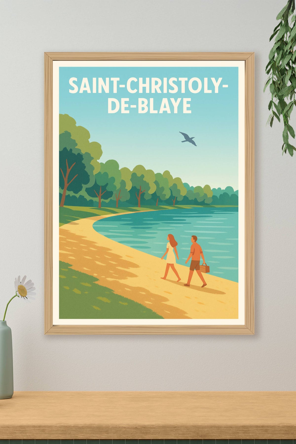 Affiche de Saint-Christoly-de-Blaye - Promenade paisible au bord de l'eau