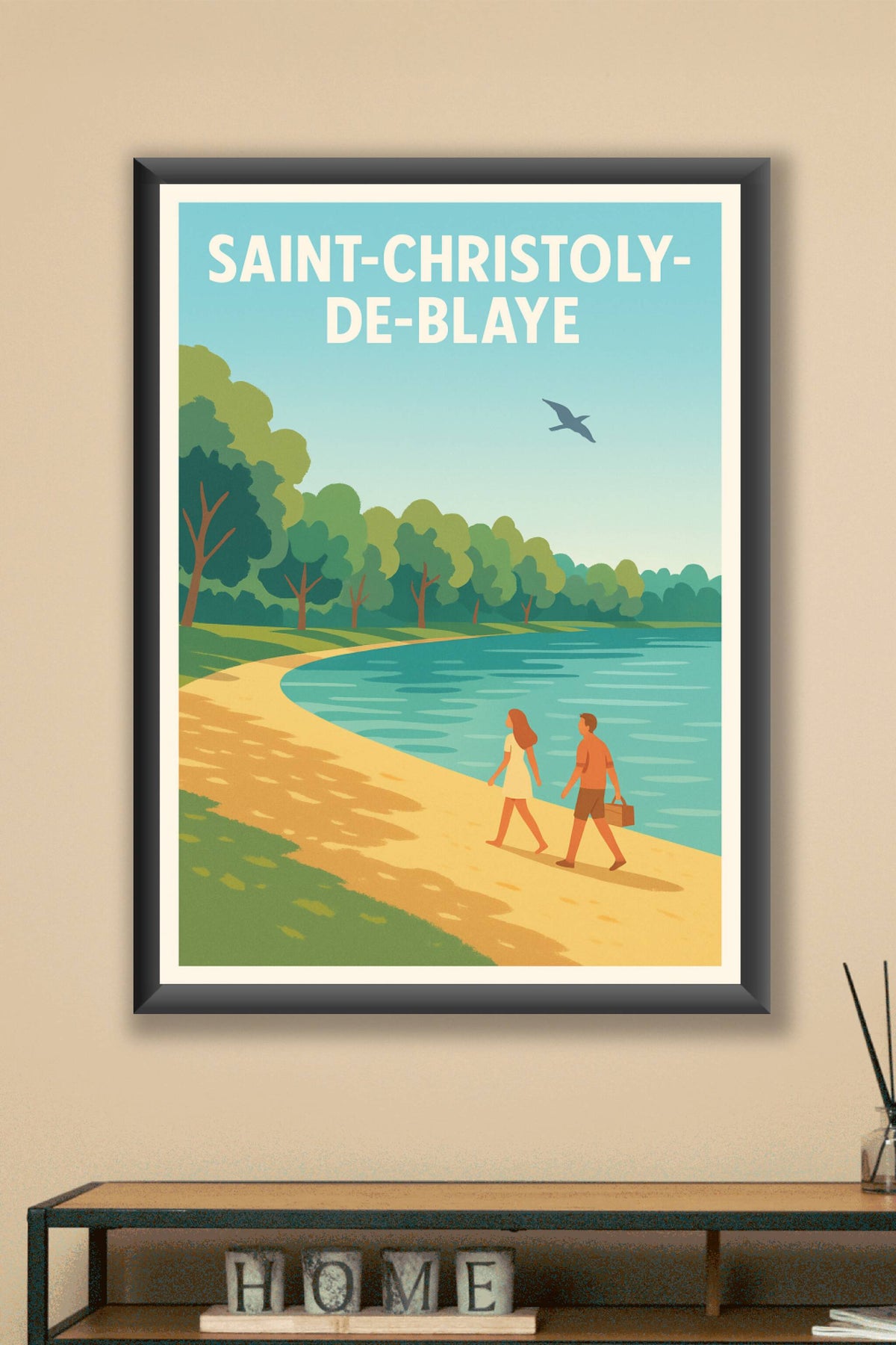 Affiche de Saint-Christoly-de-Blaye - Promenade paisible au bord de l'eau